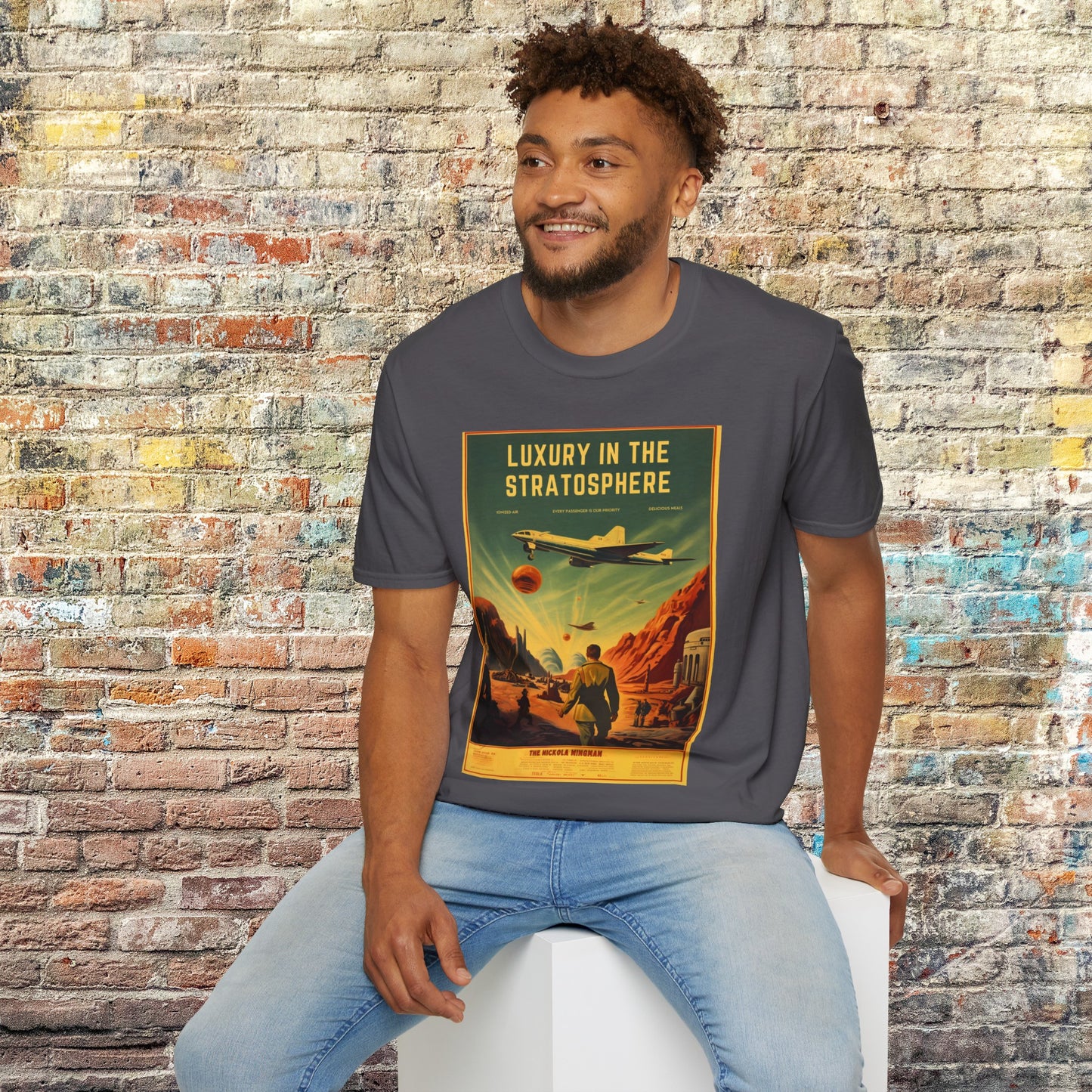 Nikola Wingman space art transport t shirt
