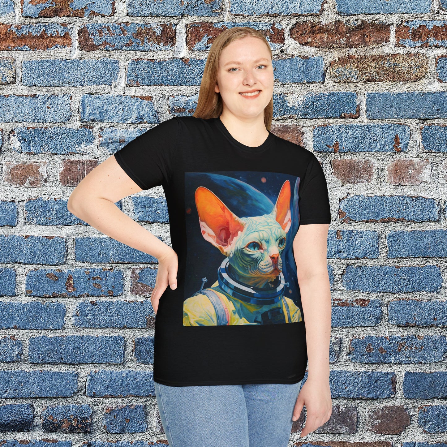 pet cadet space art t-shirt sphynx cat