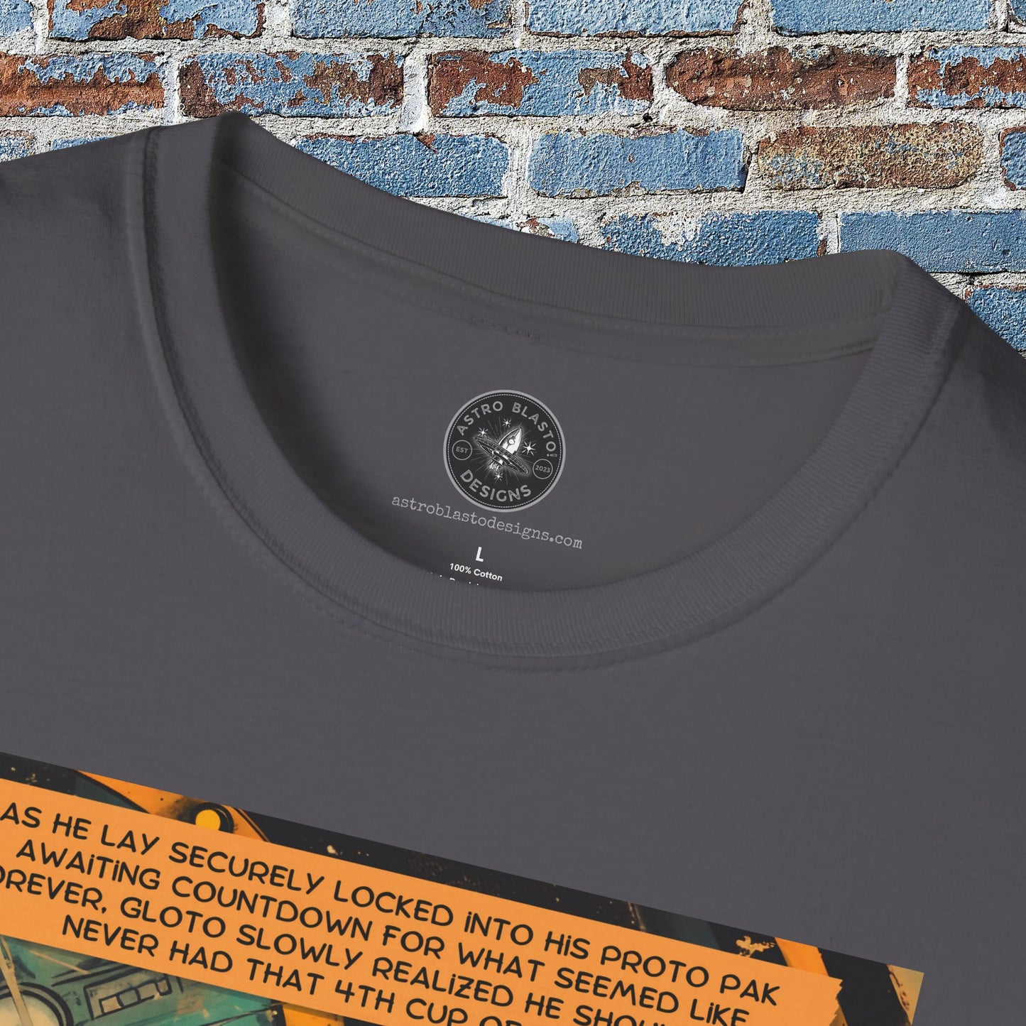 astro blasto comic space art t shirt