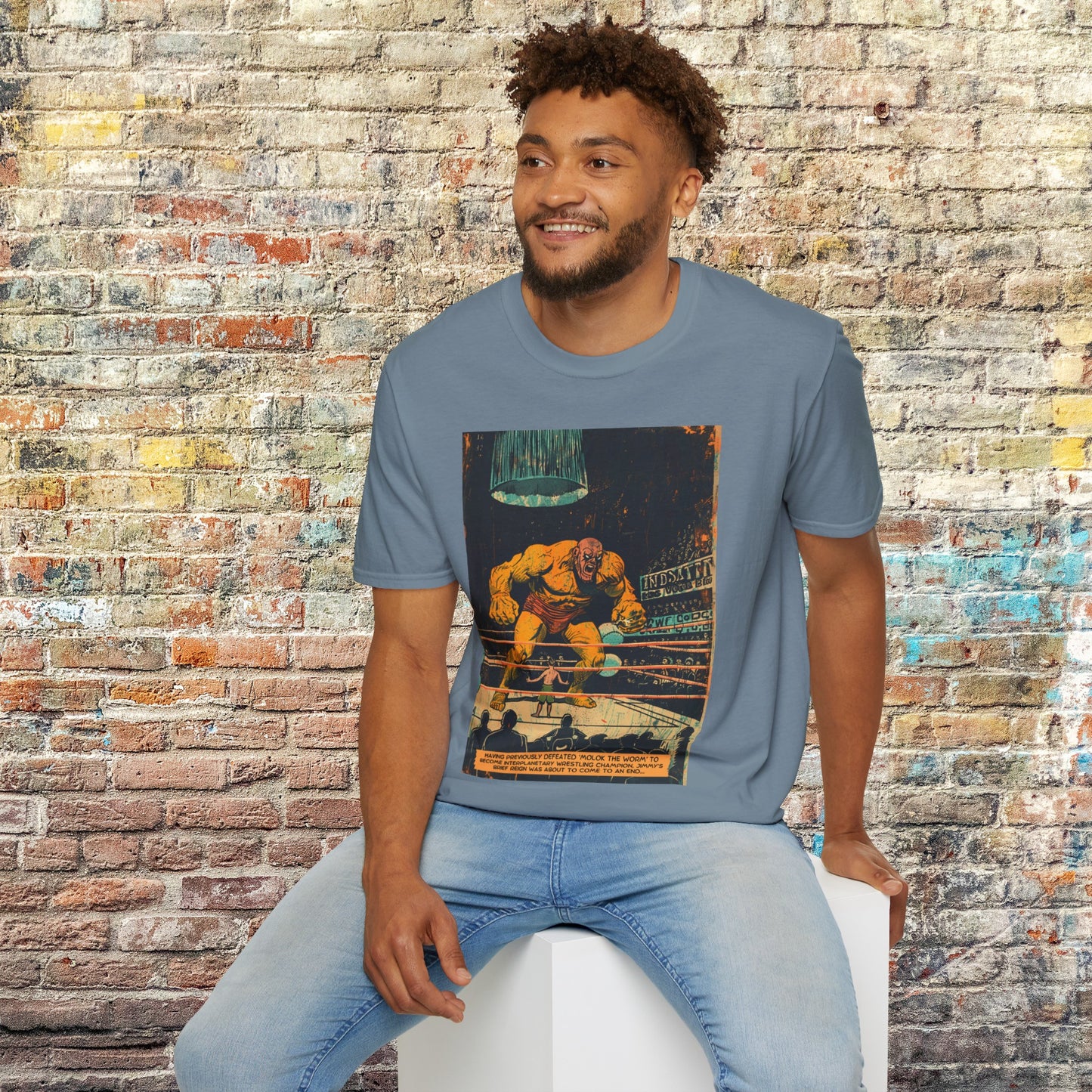 astro blasto comic space art t shirt