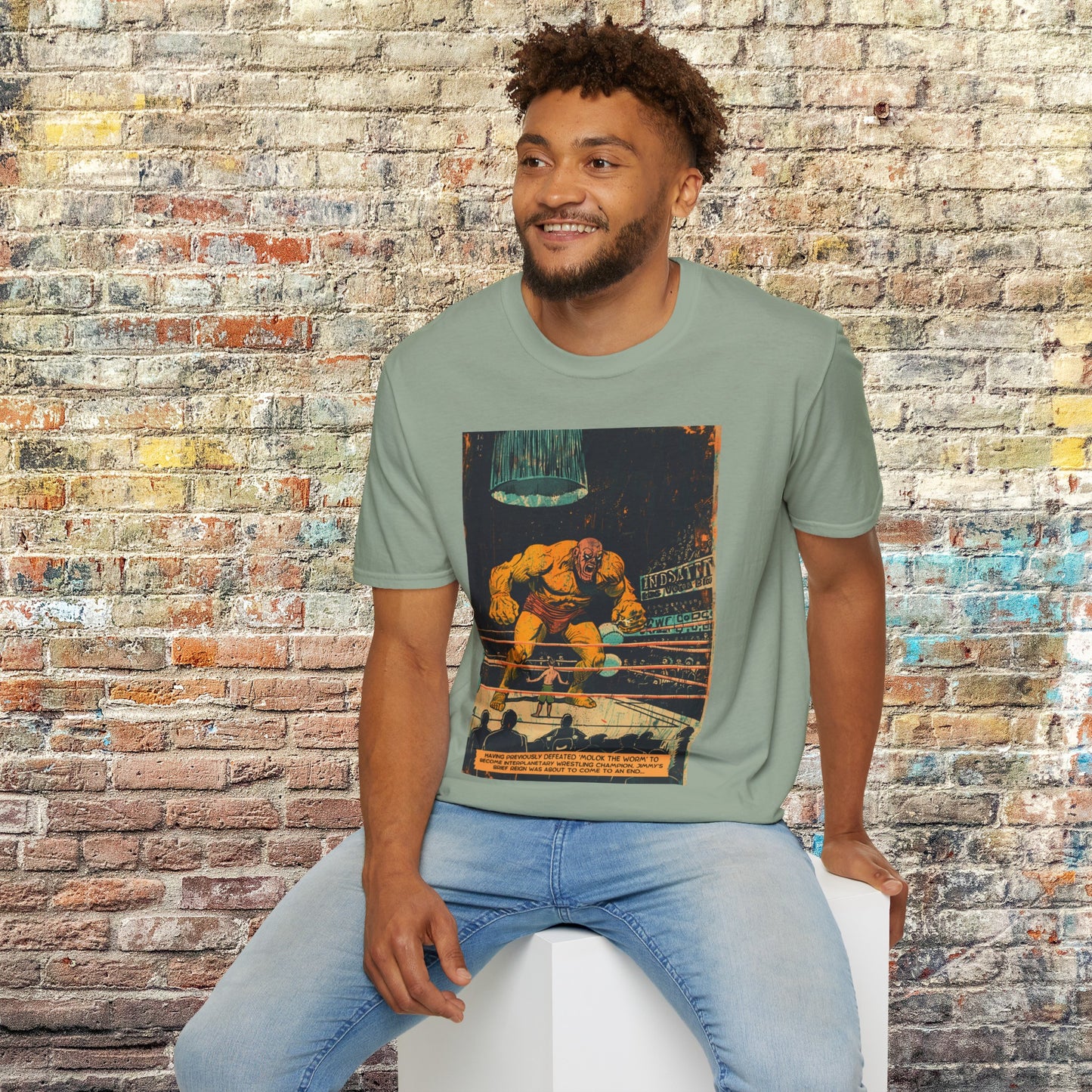 astro blasto comic space art t shirt