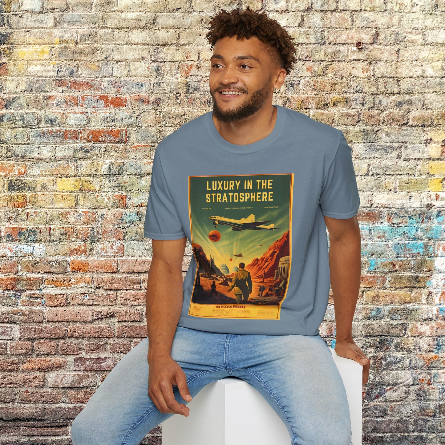 Nikola Wingman space art transport t shirt