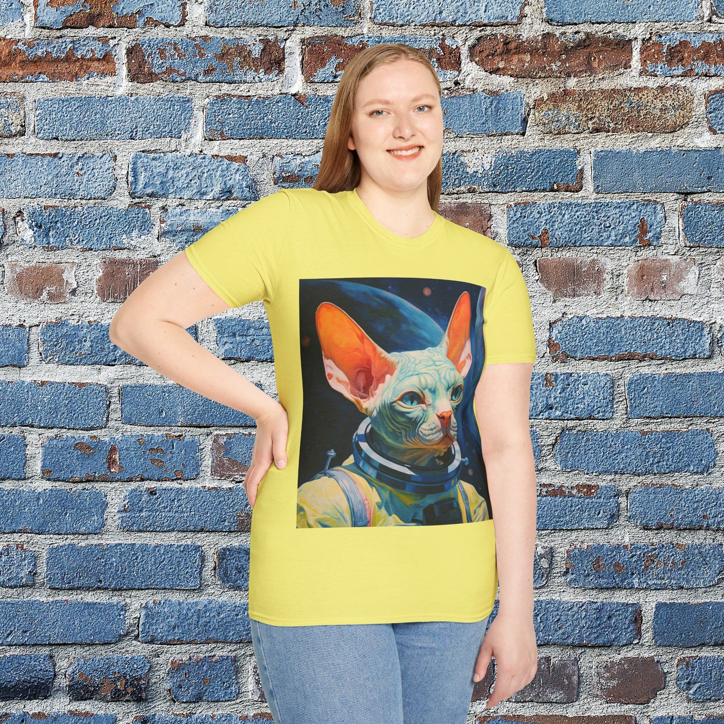 pet cadet space art t-shirt sphynx cat