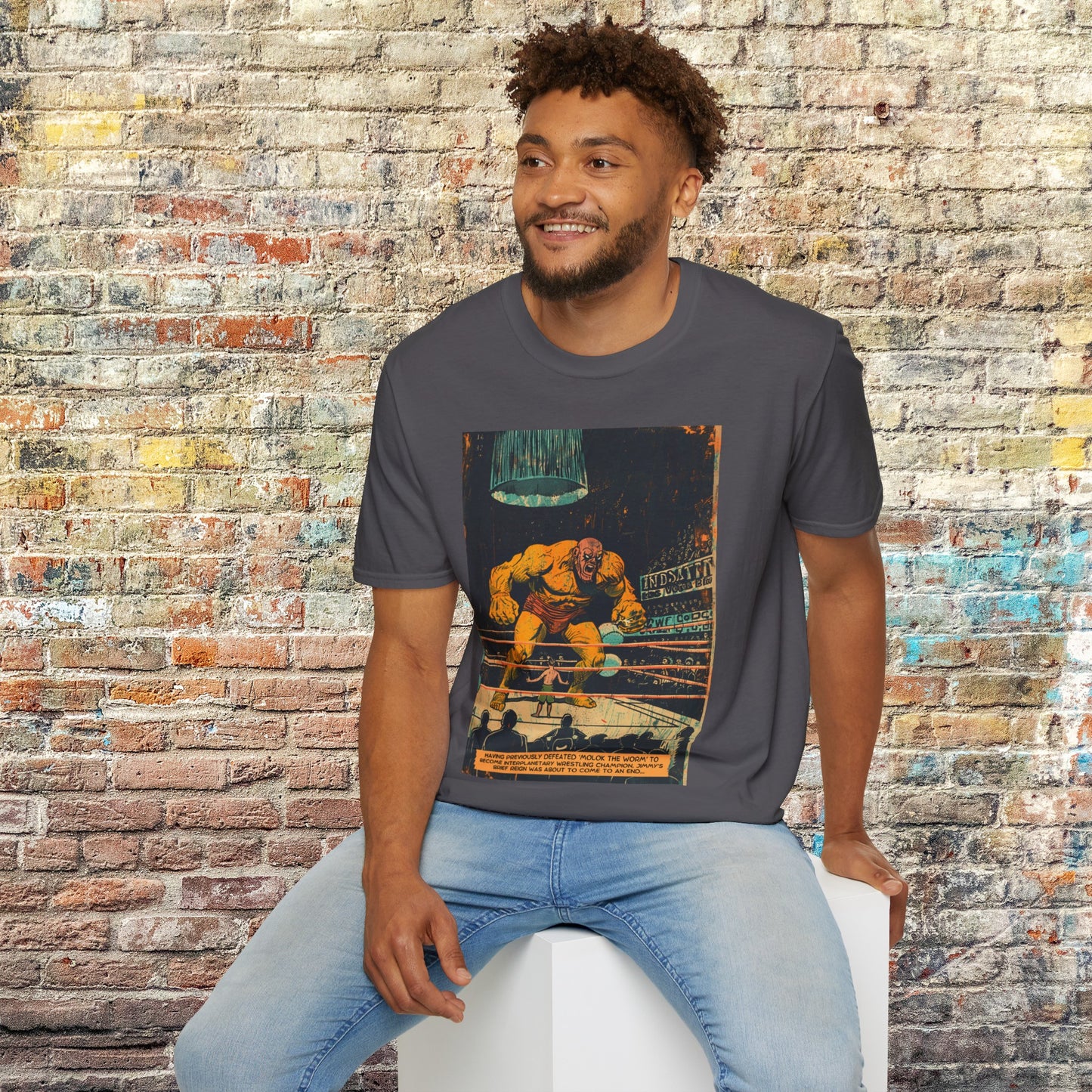 astro blasto comic space art t shirt