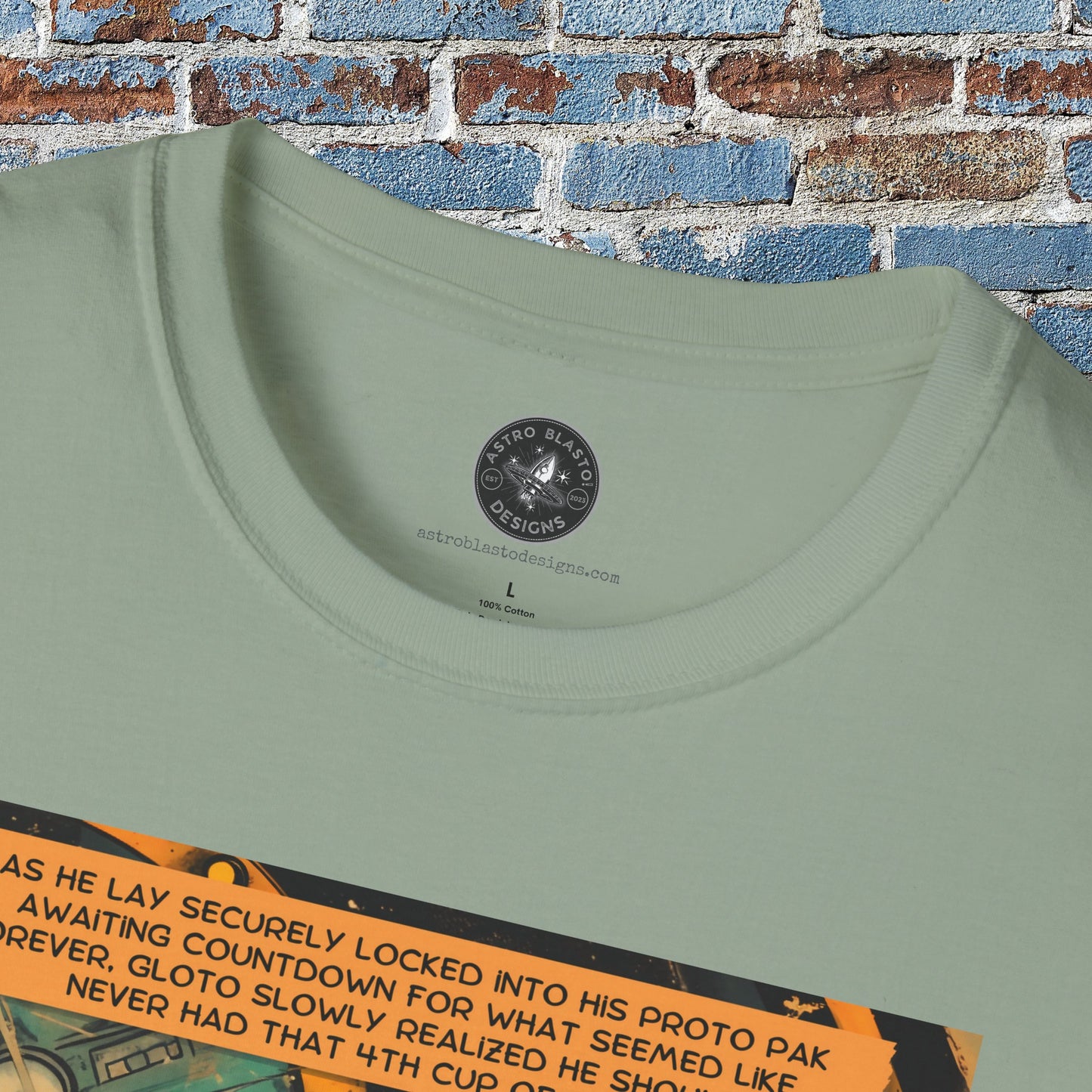 astro blasto comic space art t shirt