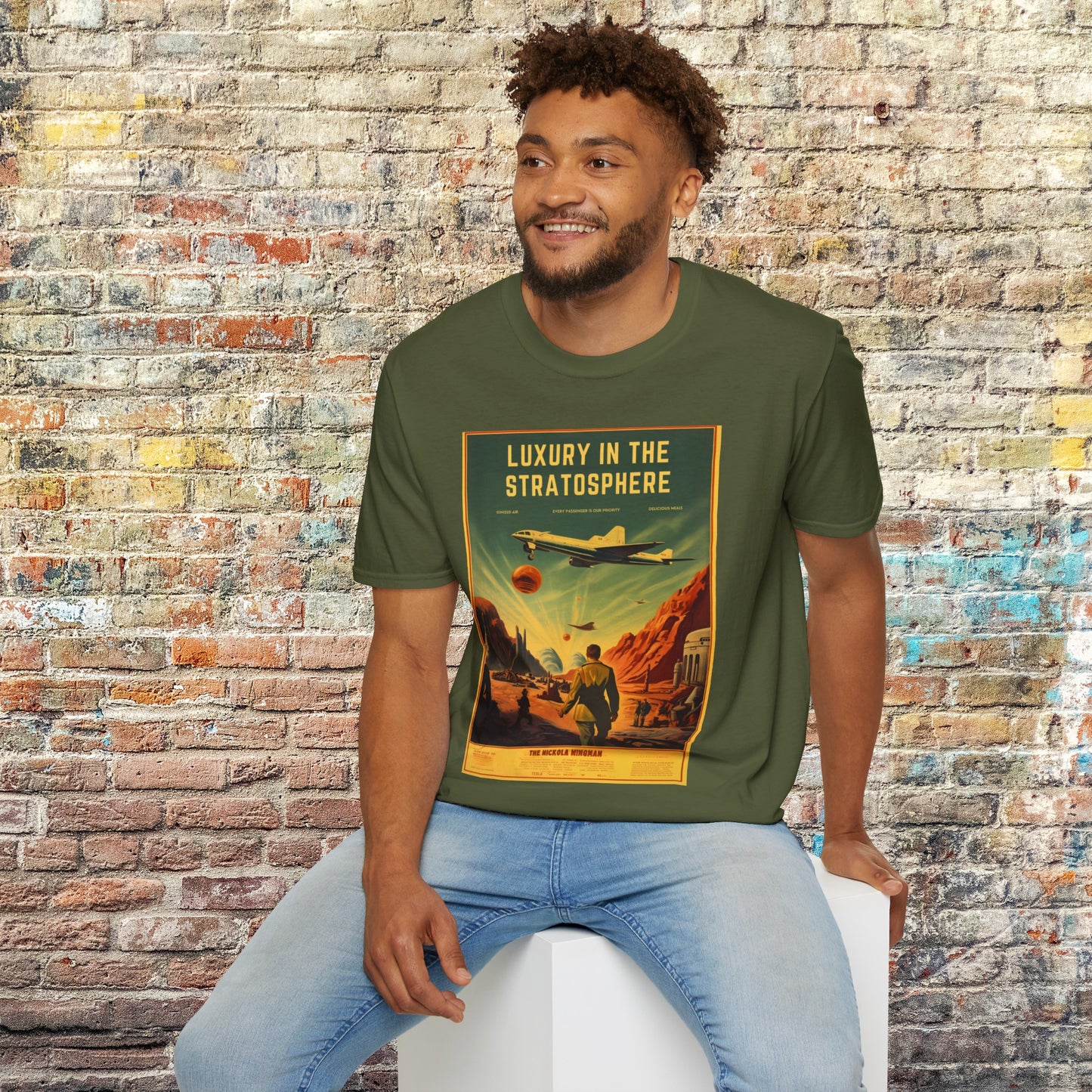 Nikola Wingman space art transport t shirt