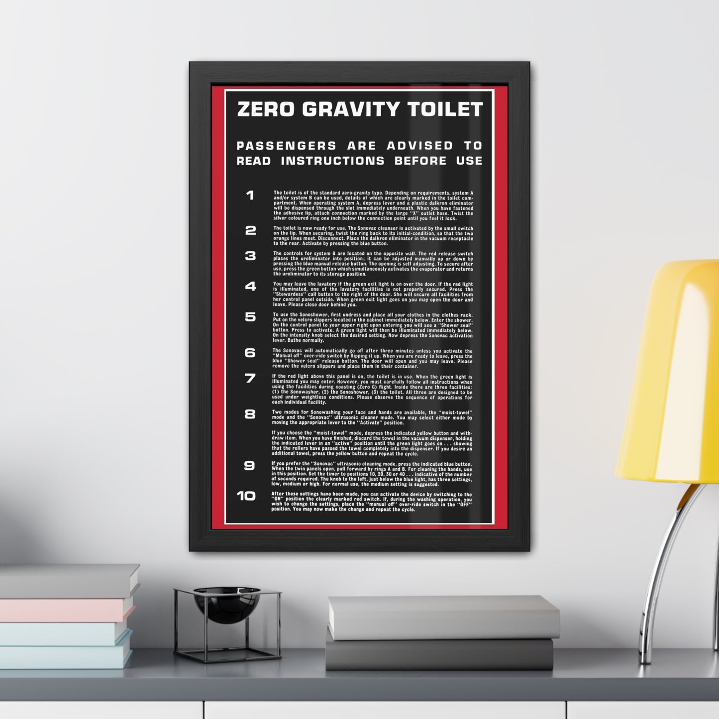 Zero Gravity Toilet - Black/Red