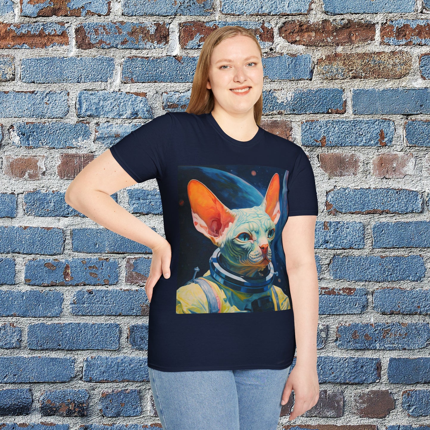 pet cadet space art t-shirt sphynx cat