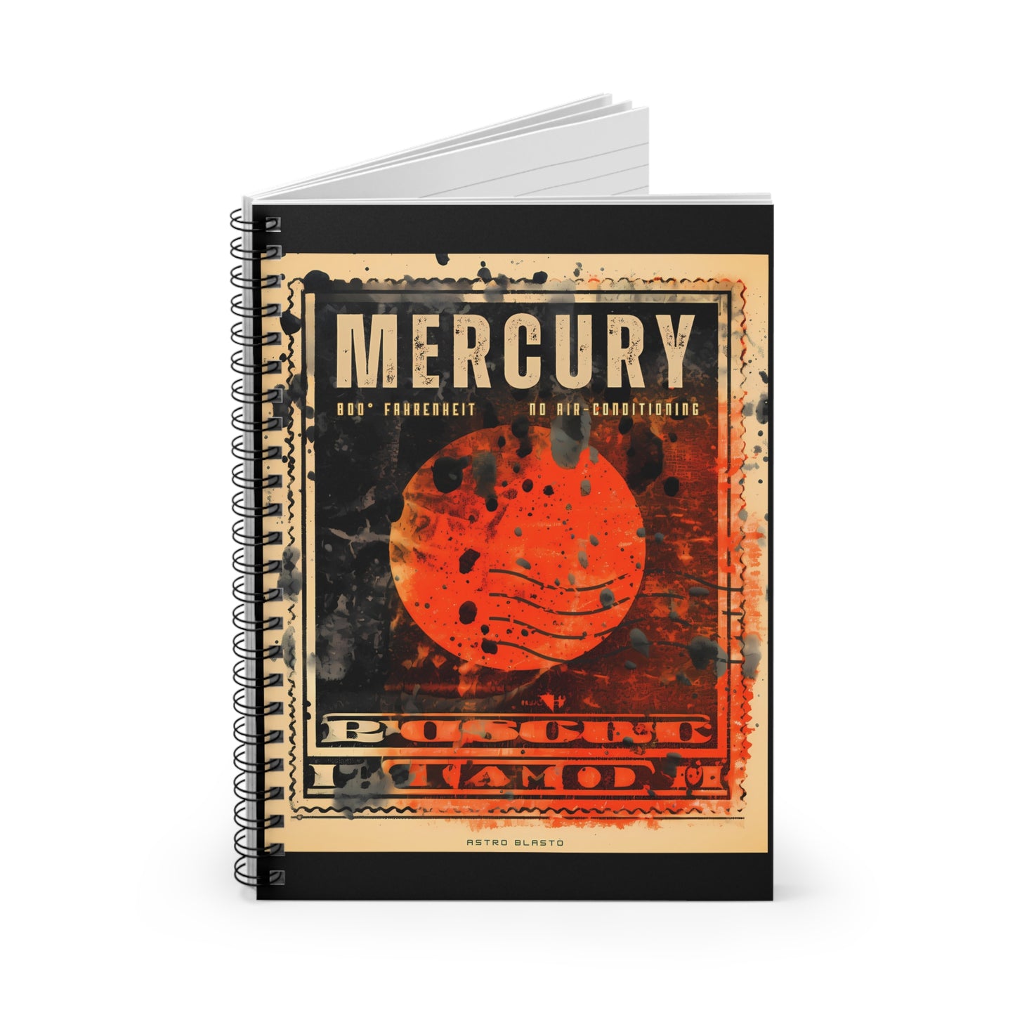 Postage Stamp MERCURY - Spiral Notebook