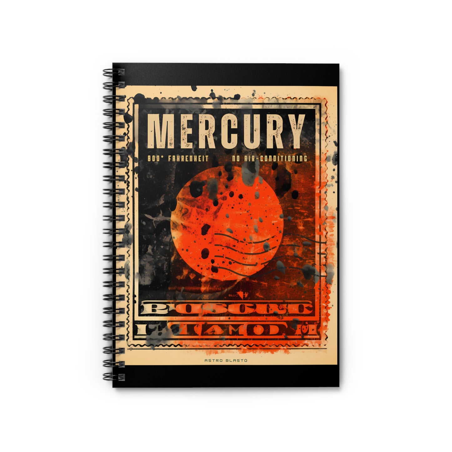 Postage Stamp MERCURY - Spiral Notebook