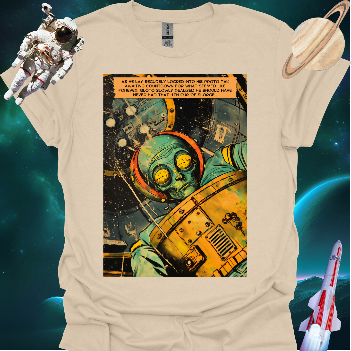 Astro Blasto Comic #3 - Space Art T Shirt