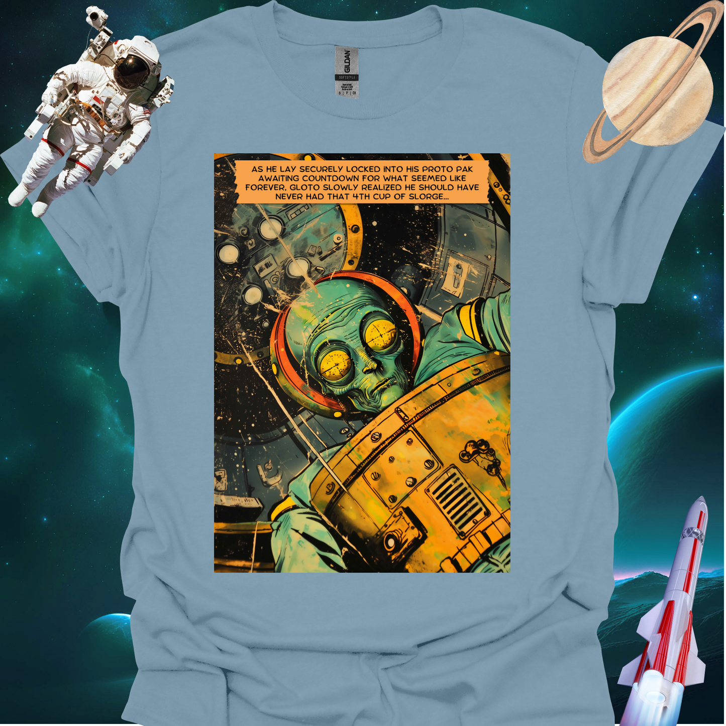 Astro Blasto Comic #3 - Space Art T Shirt