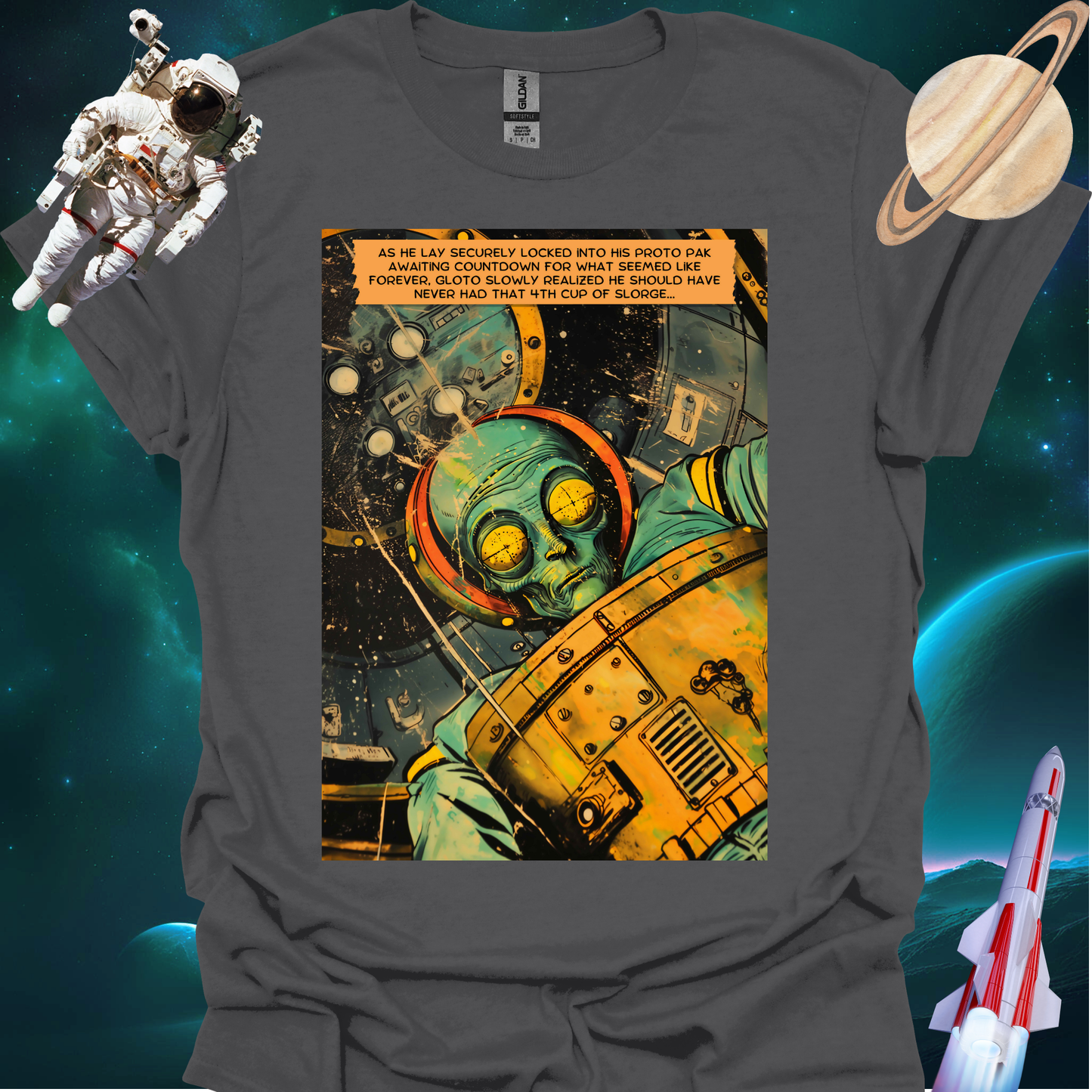 Astro Blasto Comic #3 - Space Art T Shirt