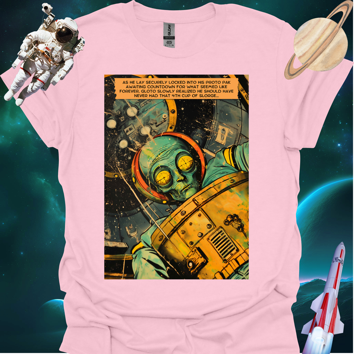 Astro Blasto Comic #3 - Space Art T Shirt