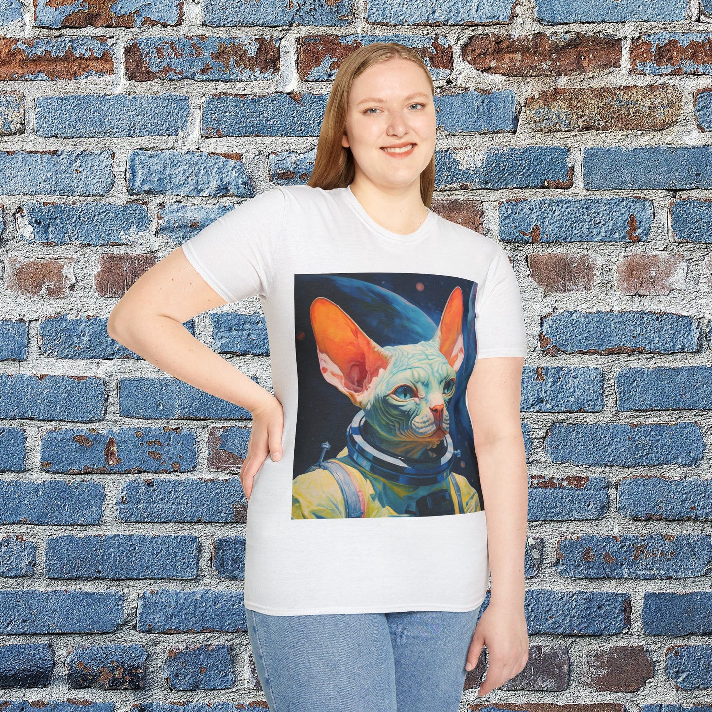 pet cadet space art t-shirt sphynx cat