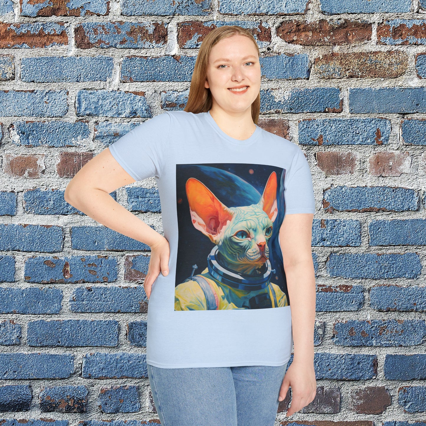 pet cadet space art t-shirt sphynx cat