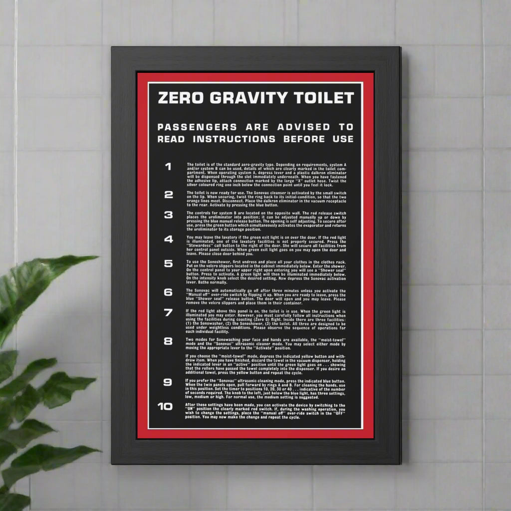 Zero Gravity Toilet - Black/Red