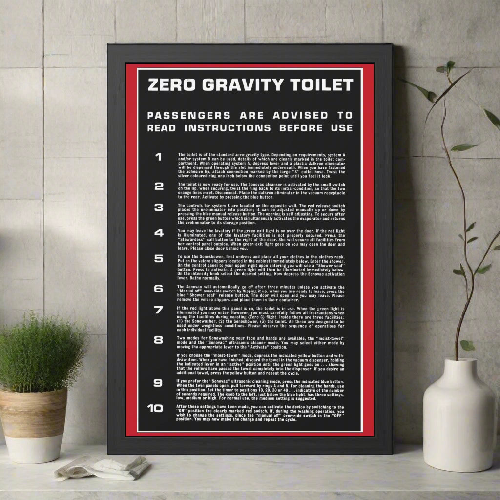Zero Gravity Toilet - Black/Red