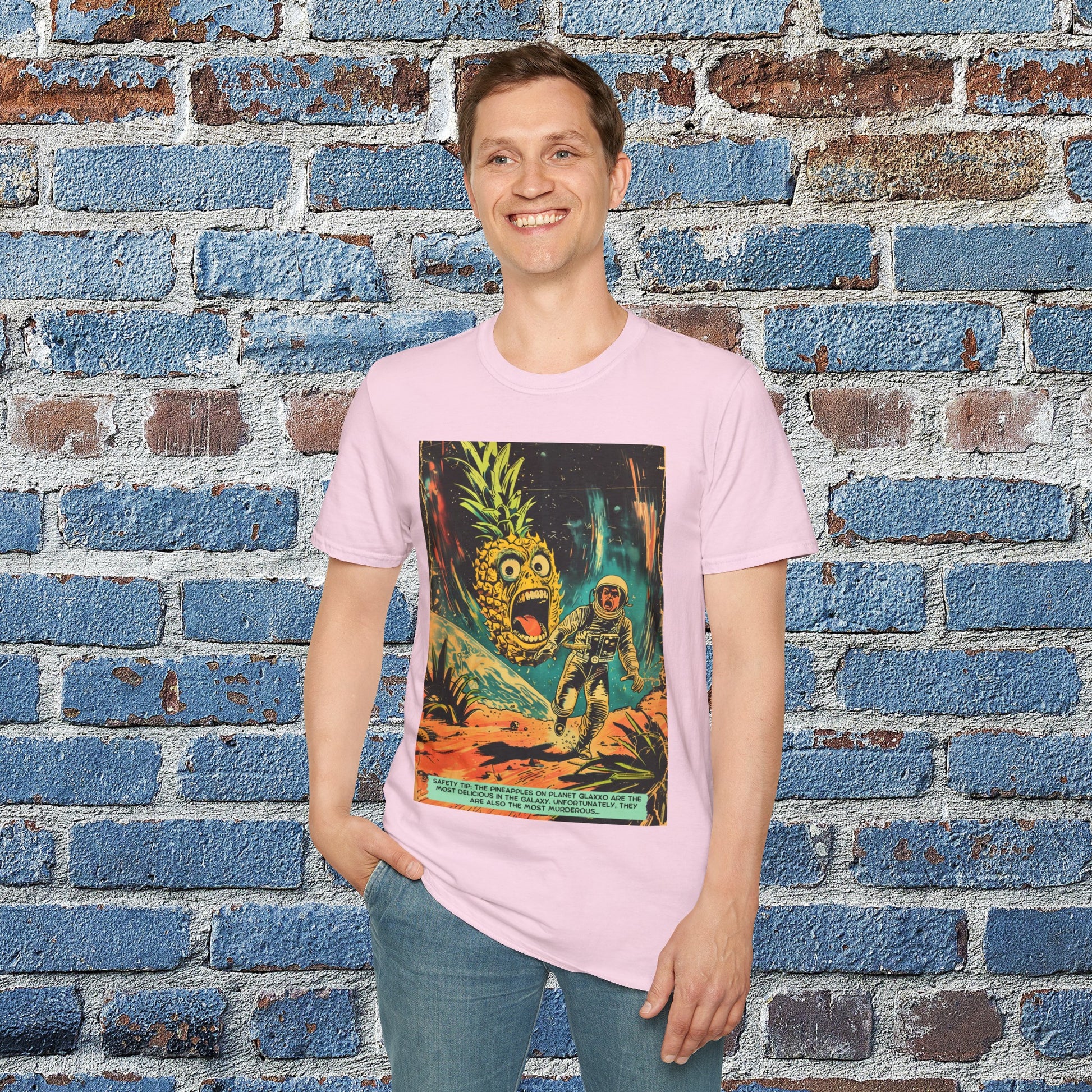 astro blasto comic space art t shirt