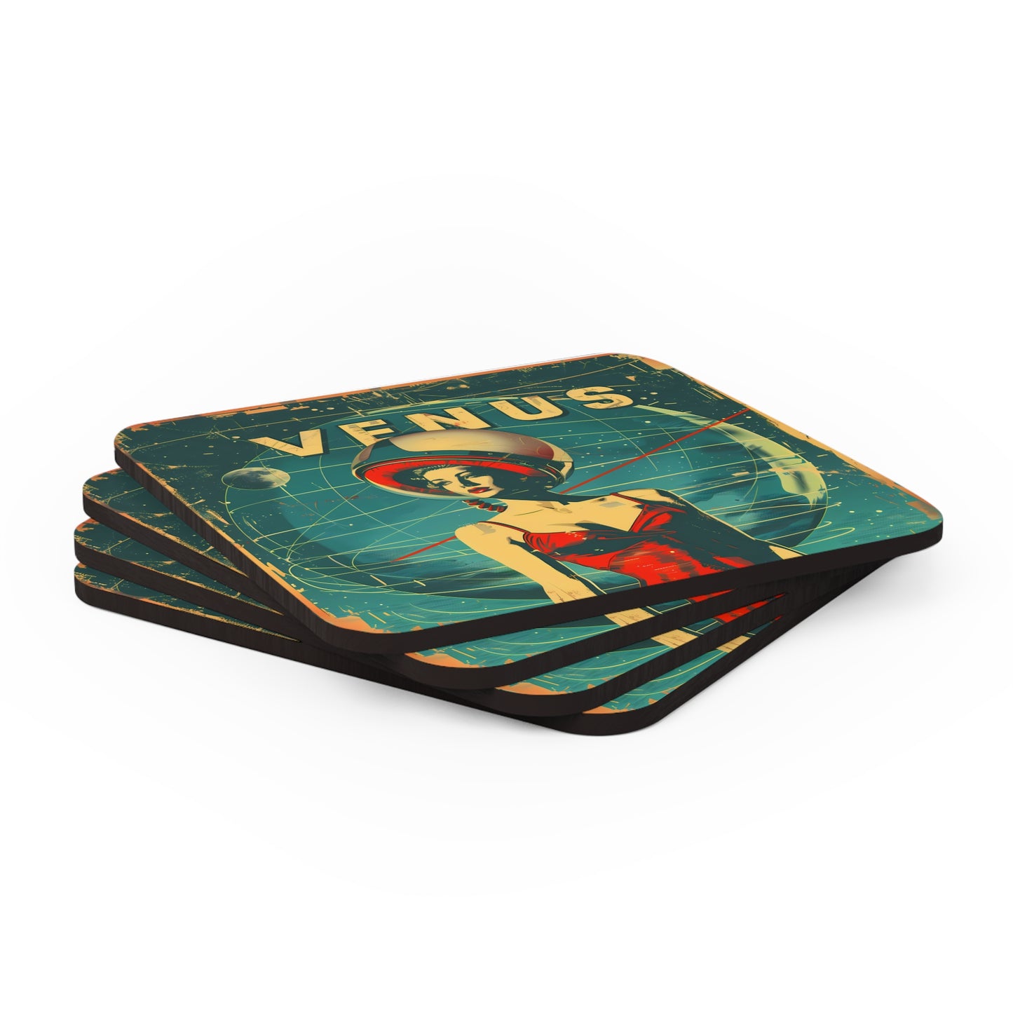 Cork Back Venus Coasters (Set of 4)