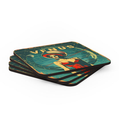 Cork Back Venus Coasters (Set of 4)