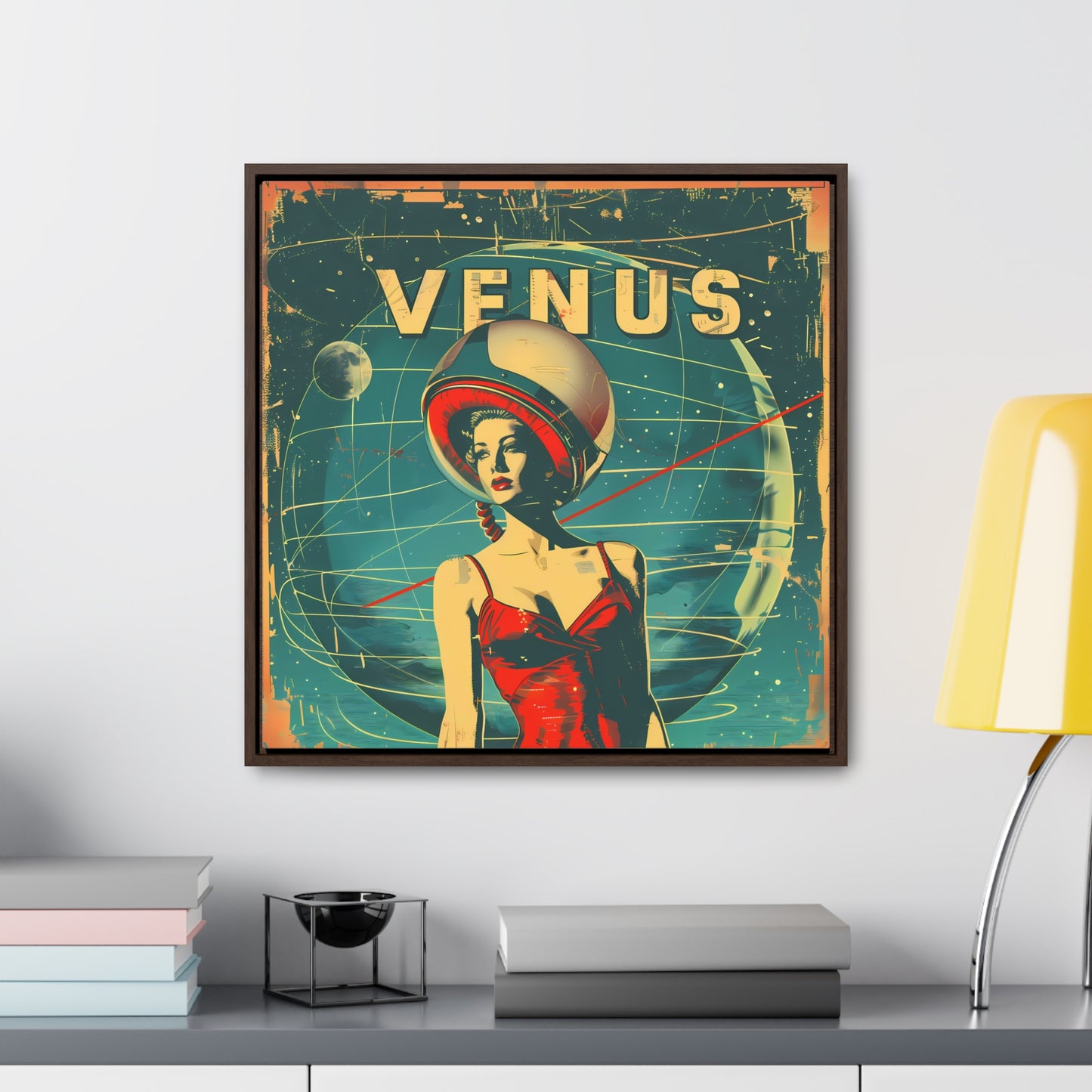 planet venus space art framed portrait print