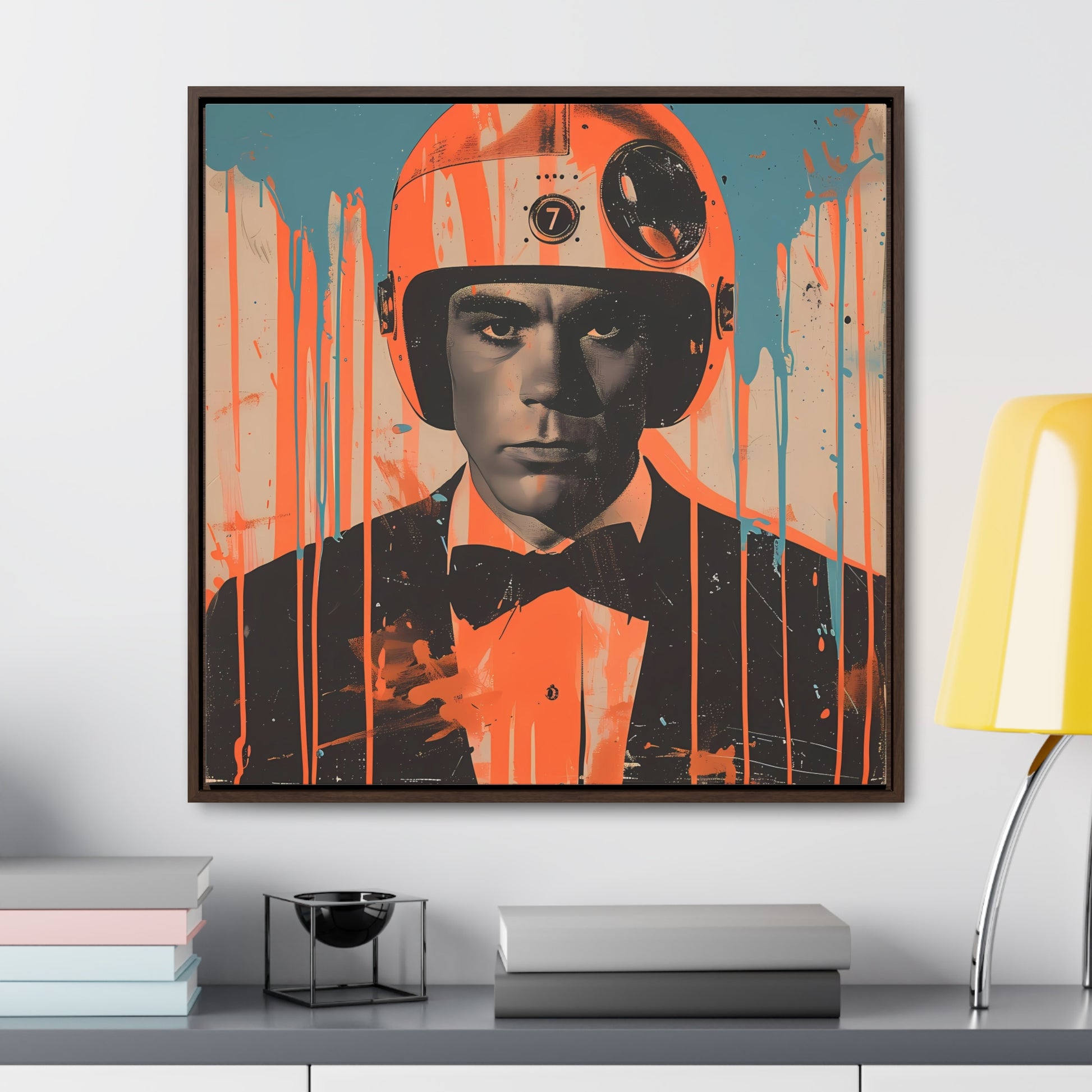 space art framed portrait print james bond