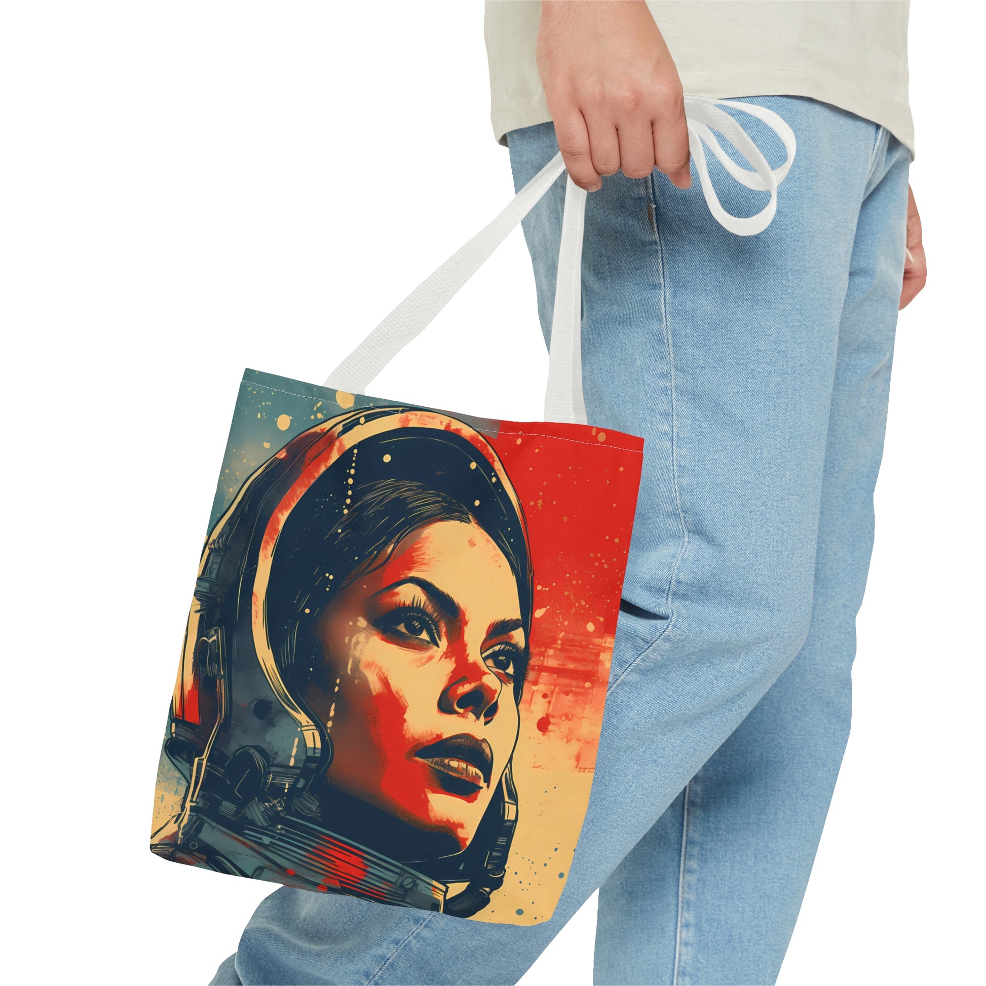 space art rosario dawson tote bag