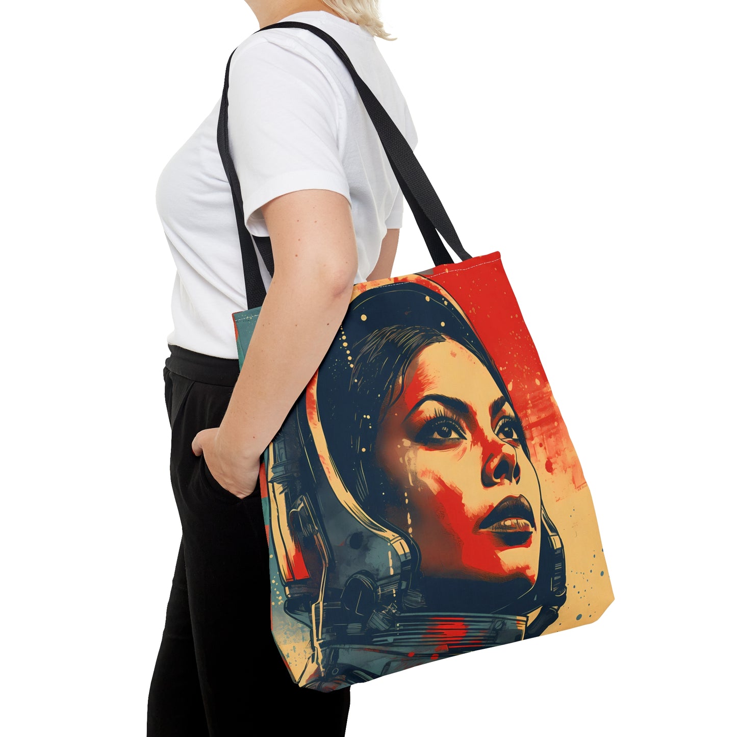 space art rosario dawson tote bag