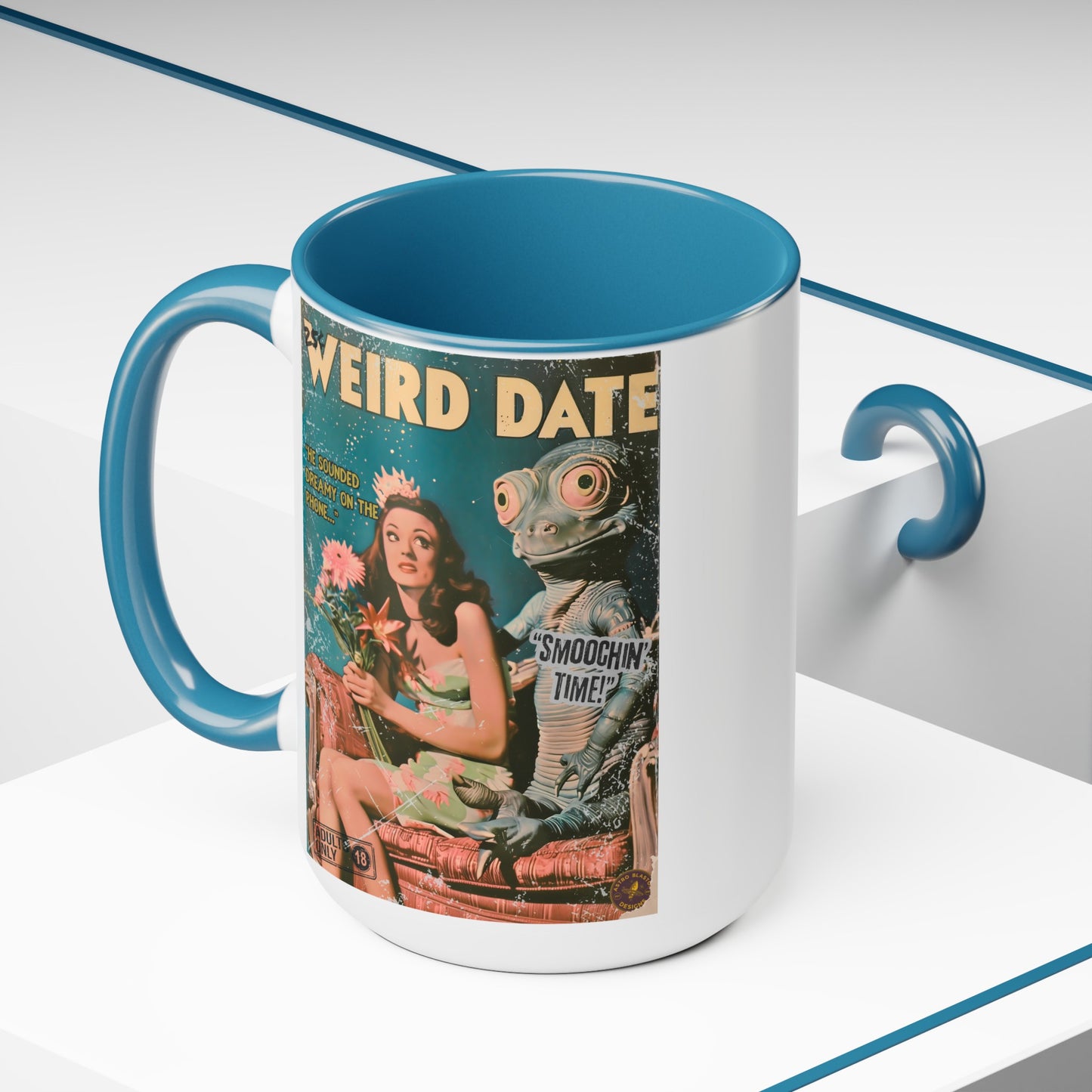 Pulp Novel Cover Mug - "Weird Date"