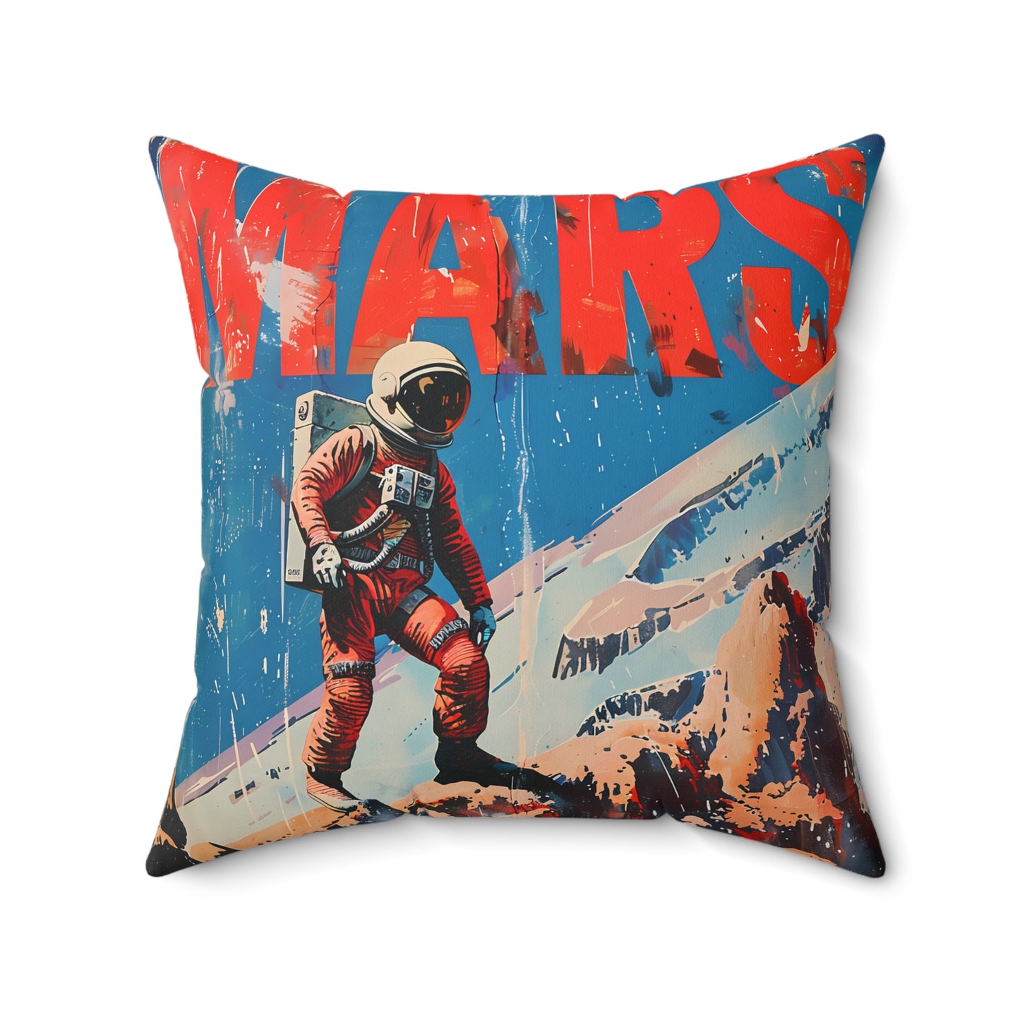 Planets Mars/Jupiter Faux Suede Pillow #8