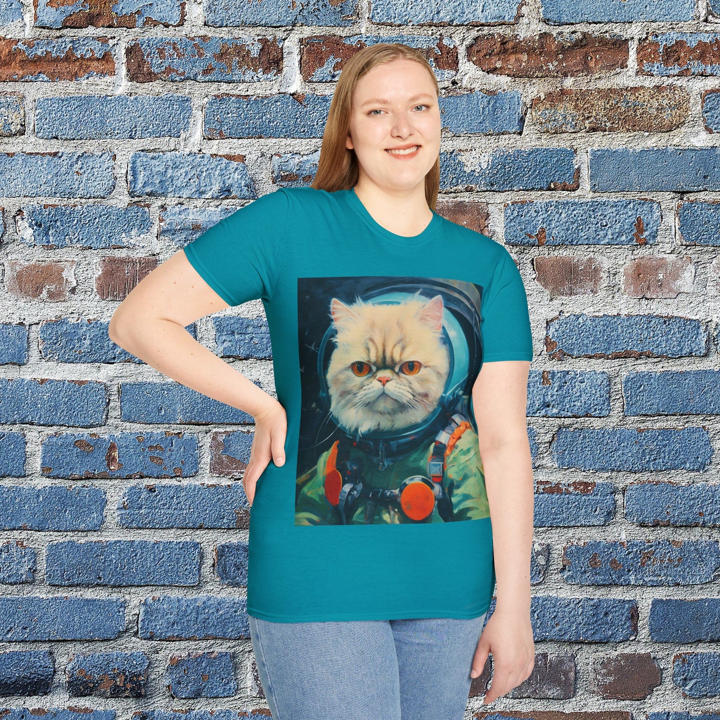 pet cadet space art t-shirt persian cat