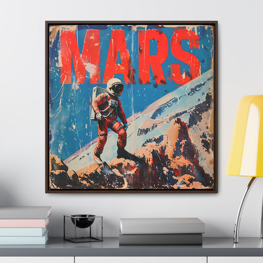 planet mars space art framed portrait print