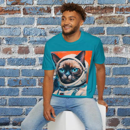 pet cadet space art t-shirt siamese cat