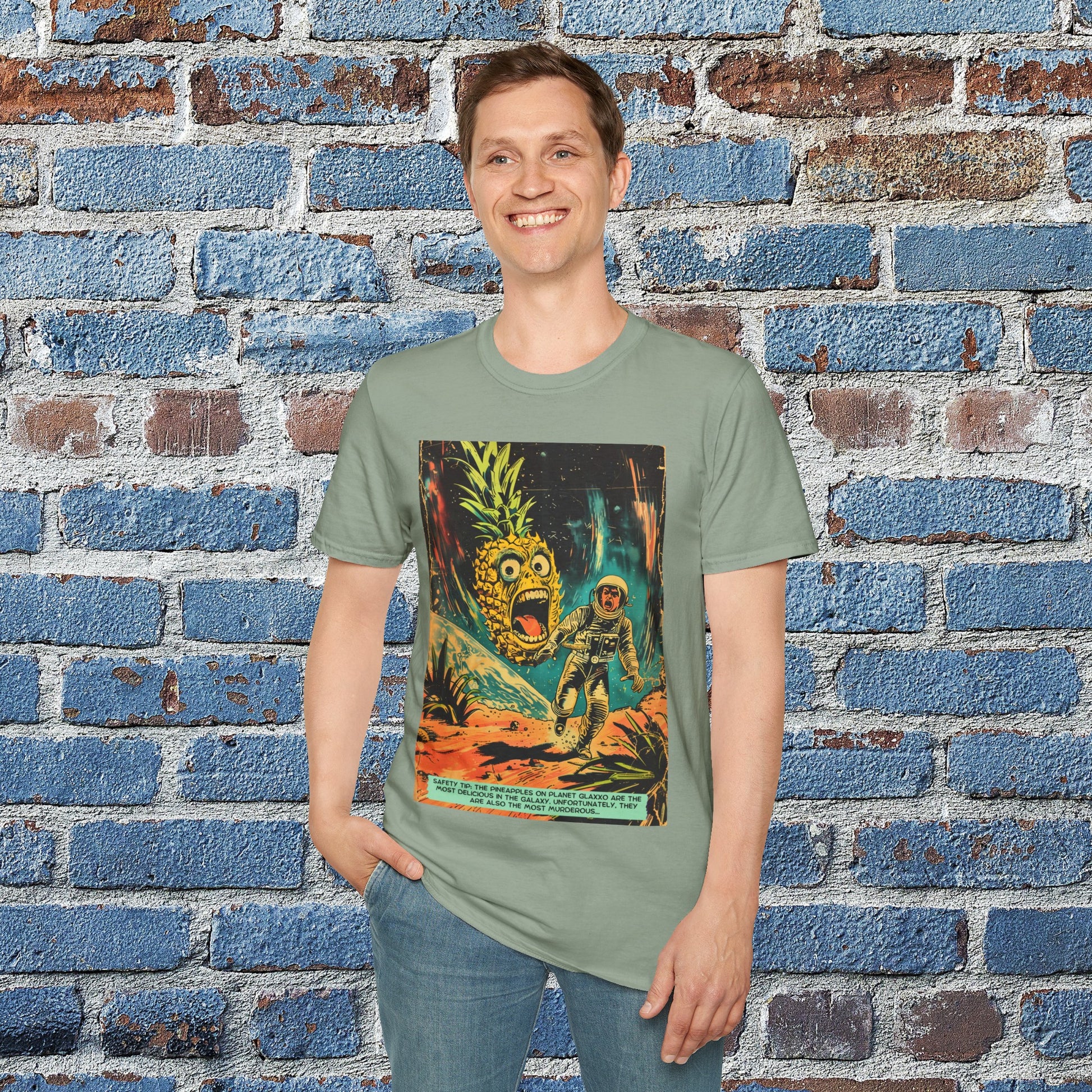 astro blasto comic space art t shirt