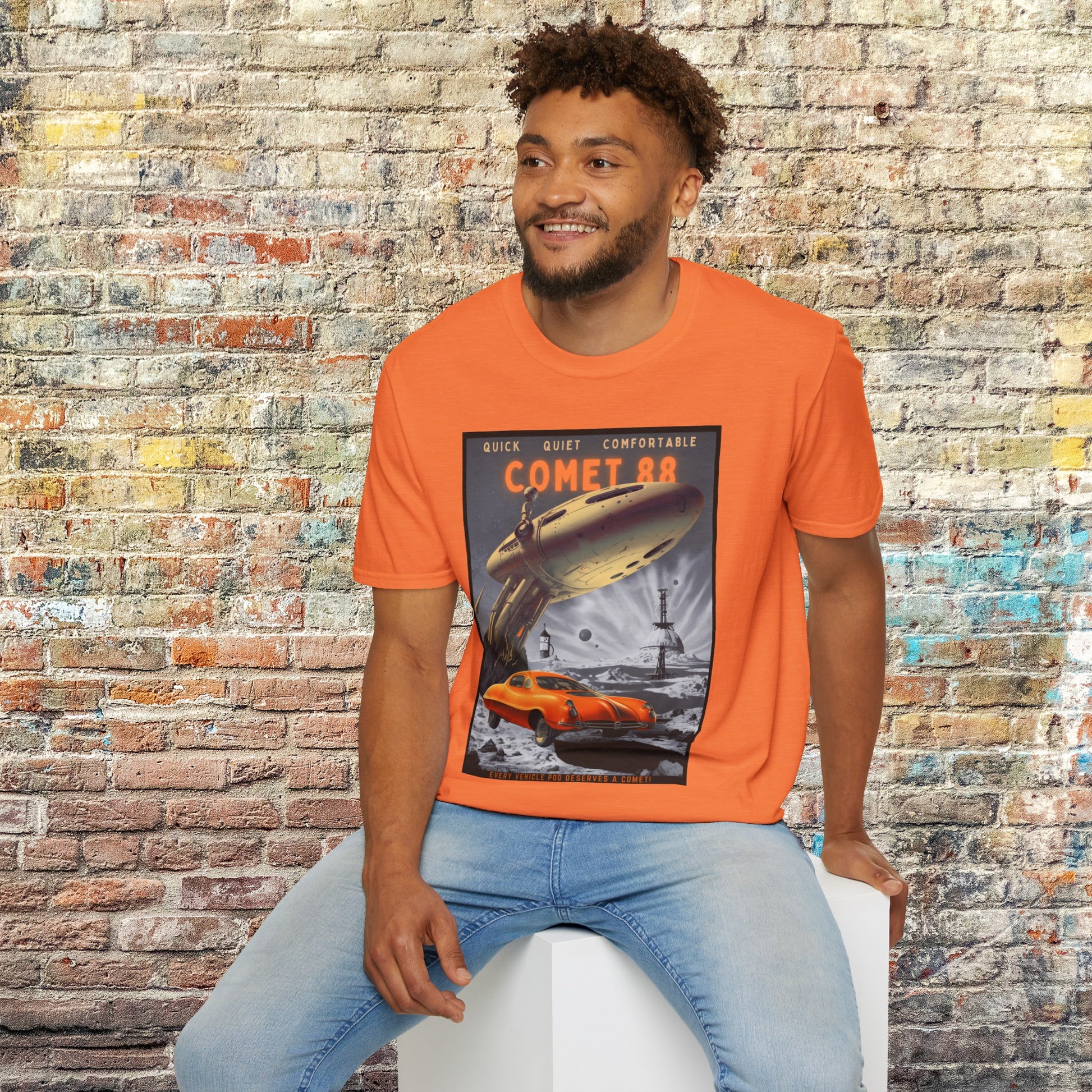 comet 88 space art transport t shirt