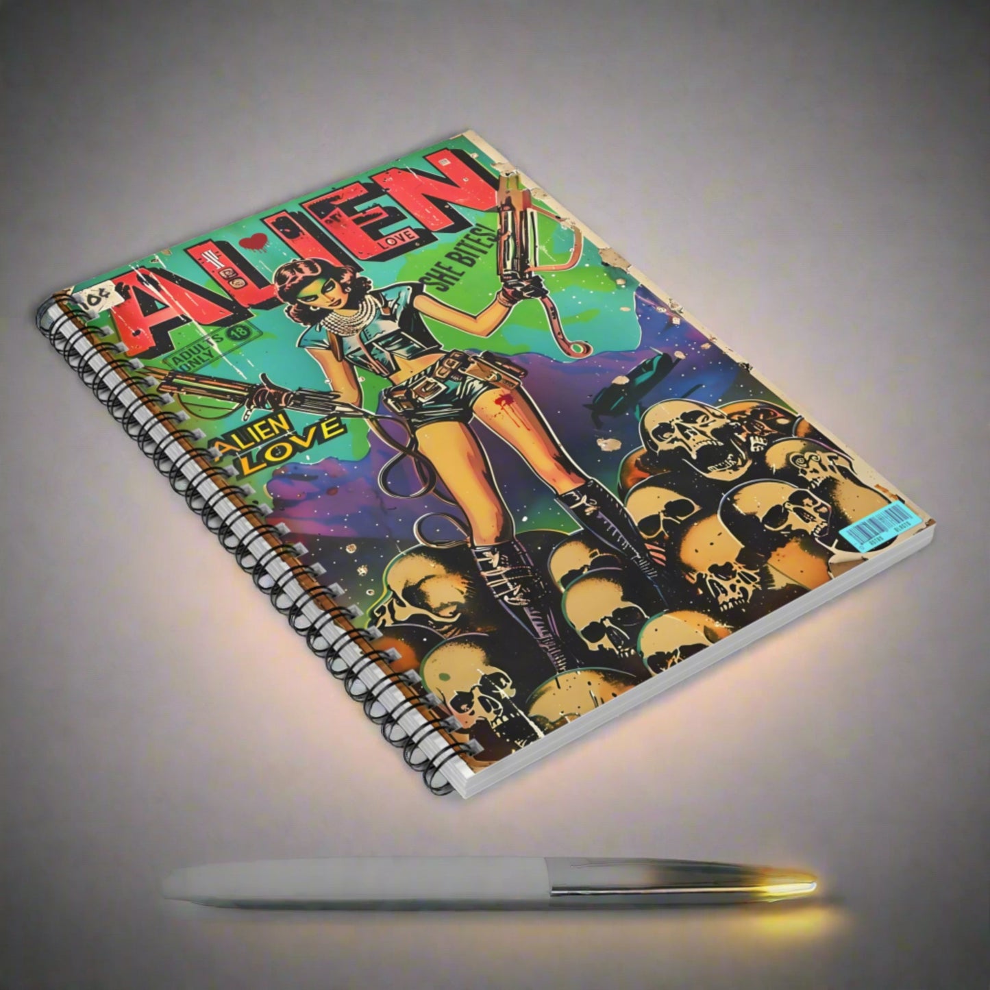 Pulp Cover Novel Notebook - "Alien Love"