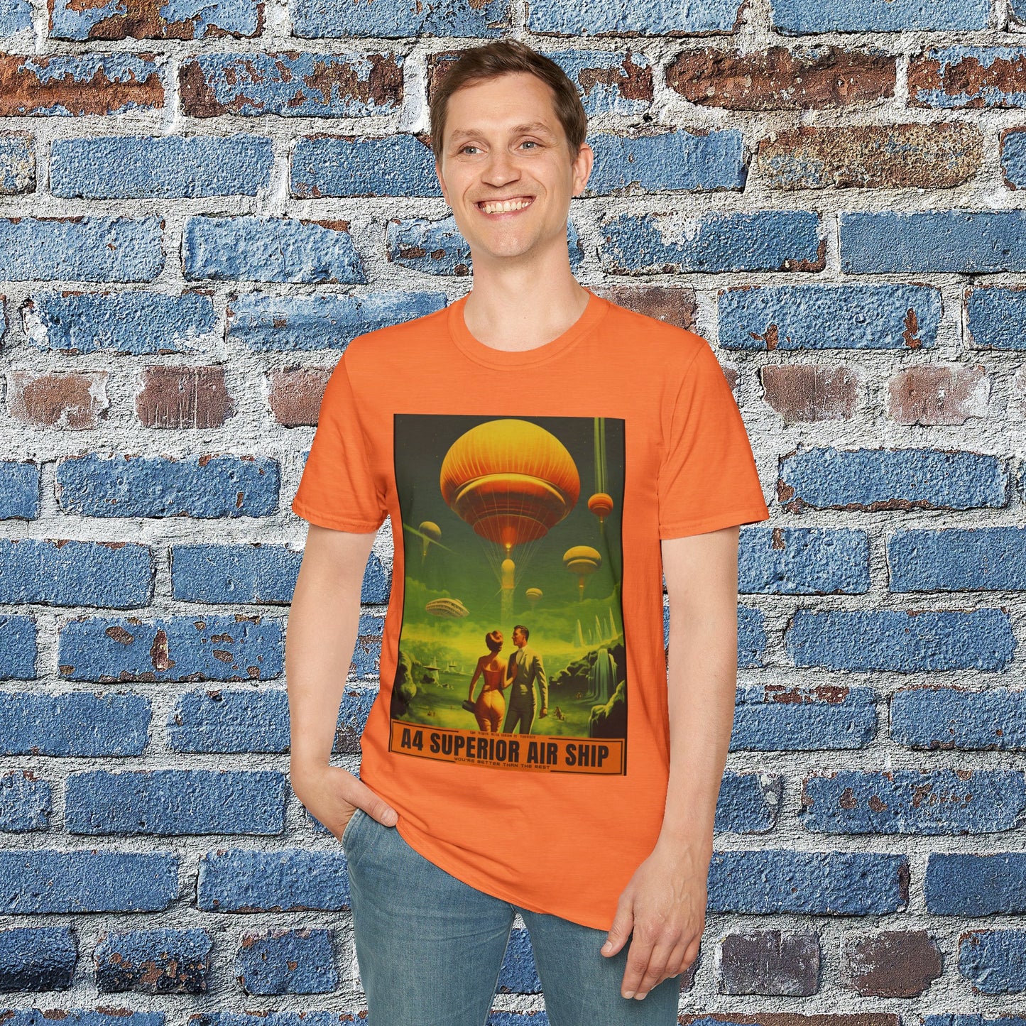 A4 superior airship space art transport t shirt