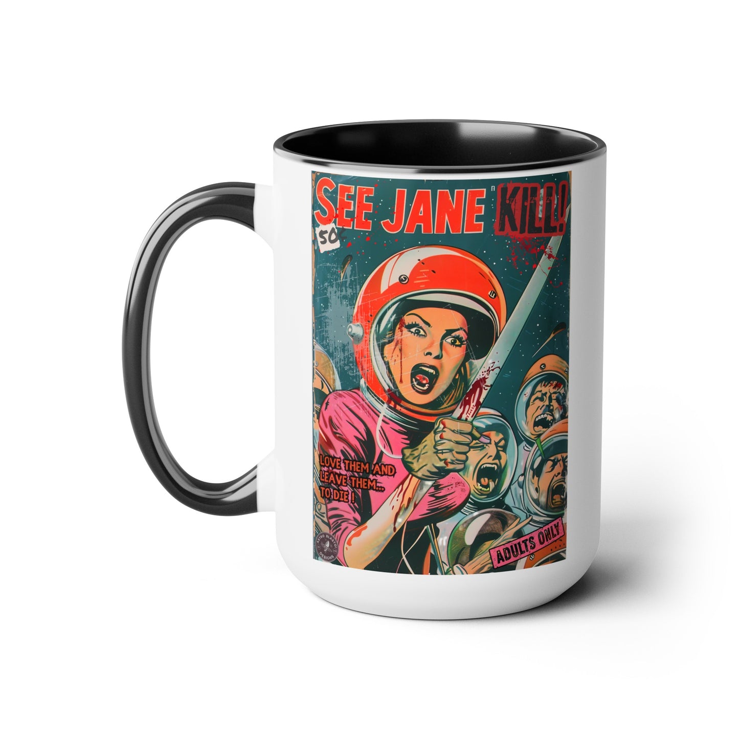 Pulp Novel Cover Mug - "See Jane Kill!"