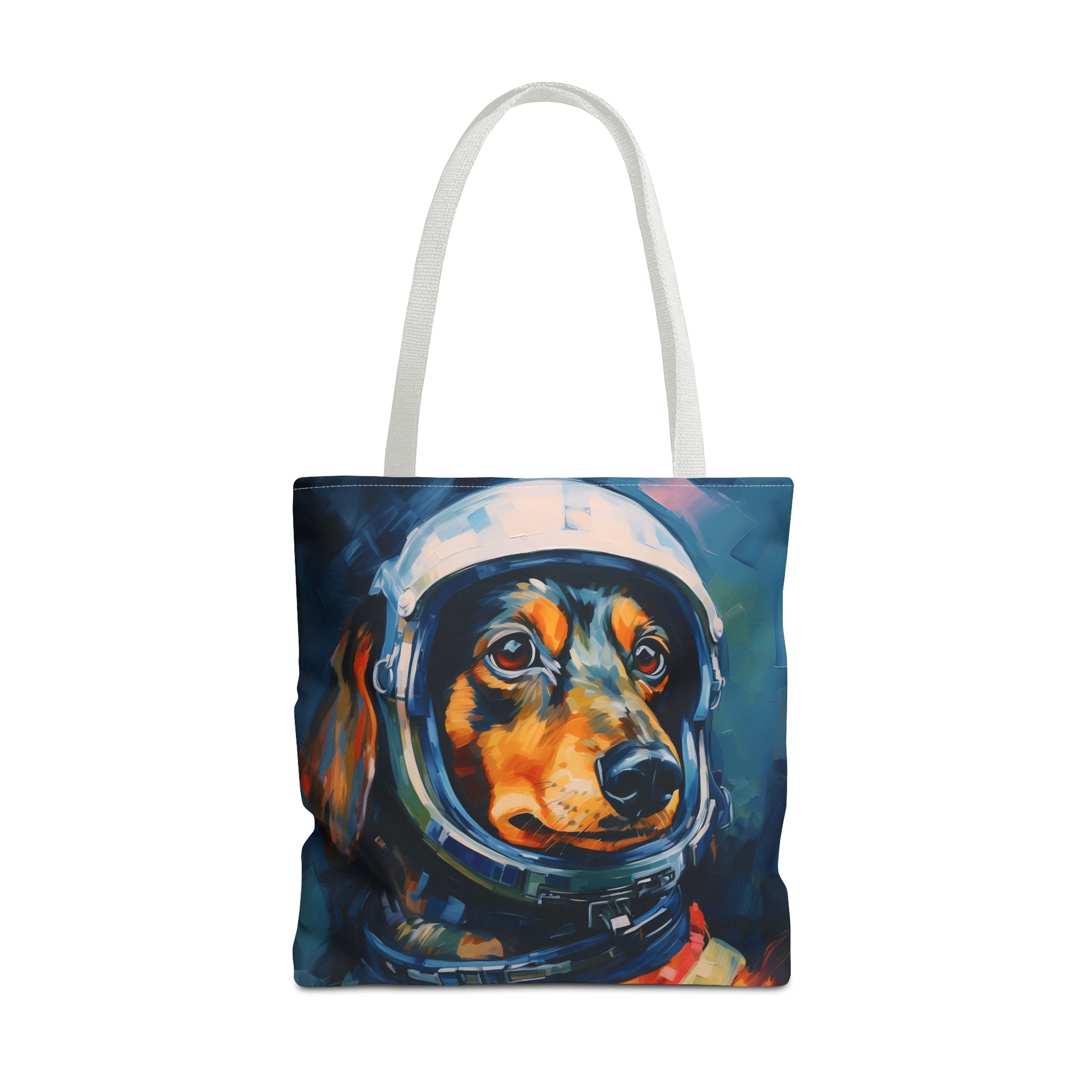 space art dachshund tote bag