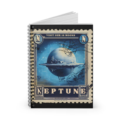 Postage Stamp NEPTUNE - Spiral Notebook