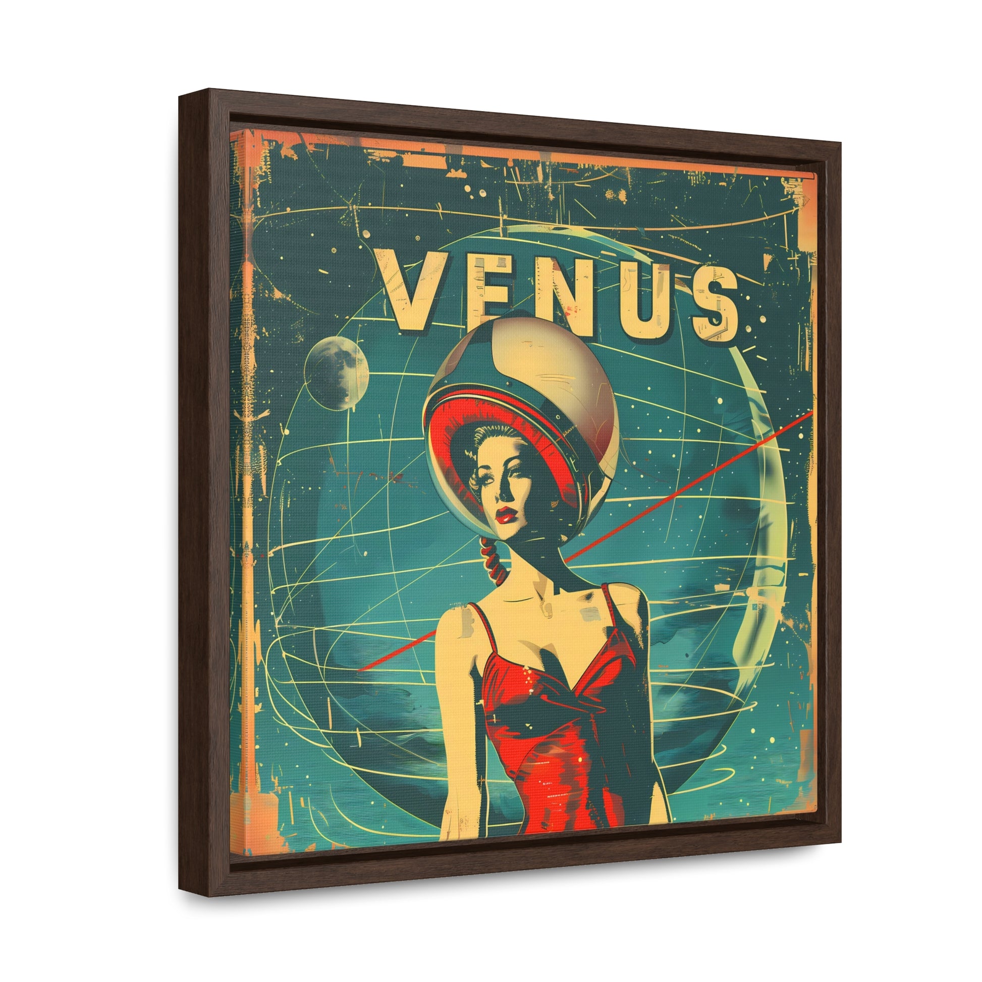planet venus space art framed portrait print