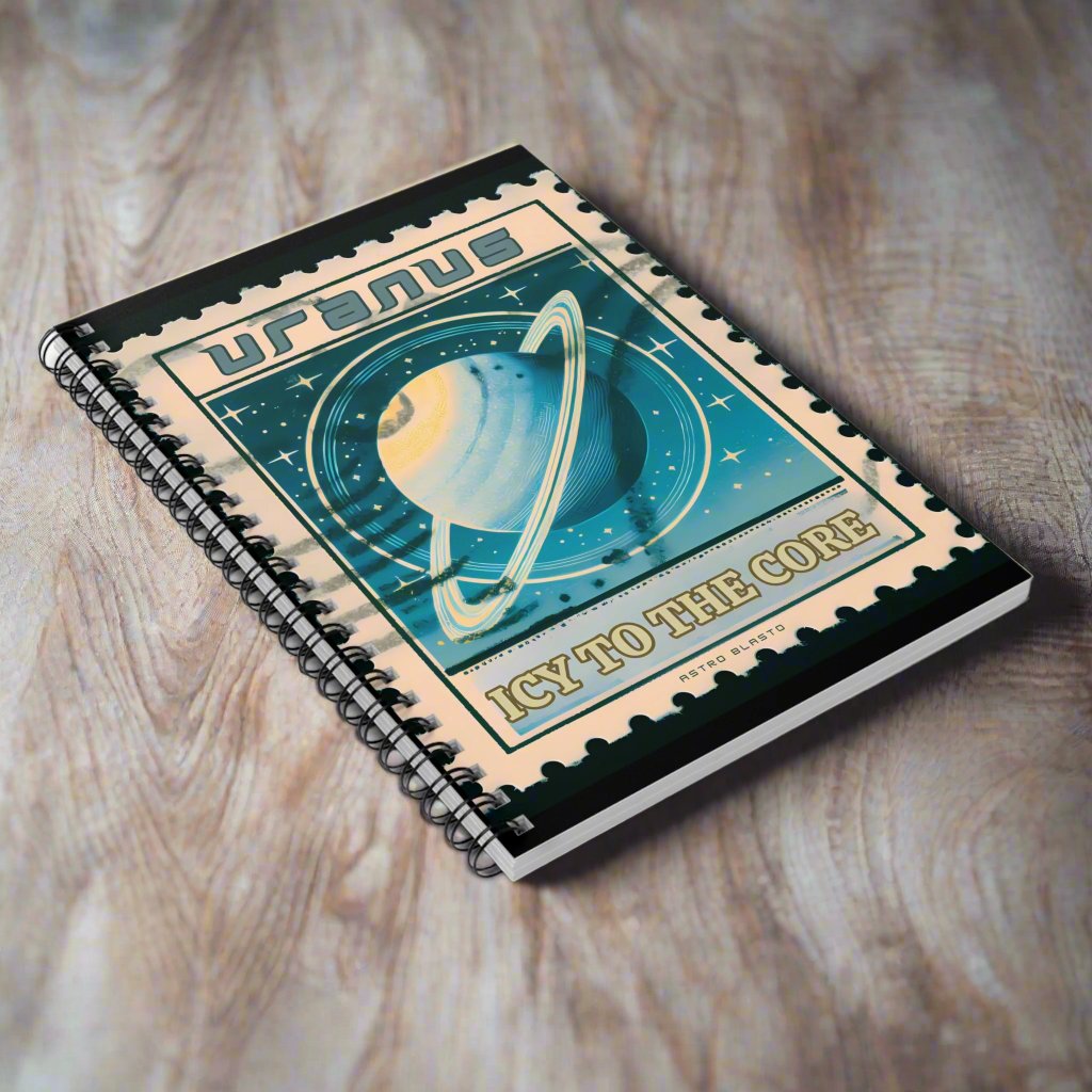 Postage Stamp URANUS - Spiral Notebook