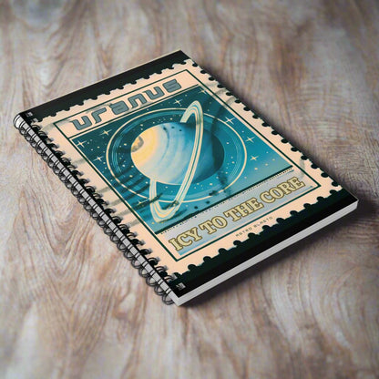 Postage Stamp URANUS - Spiral Notebook