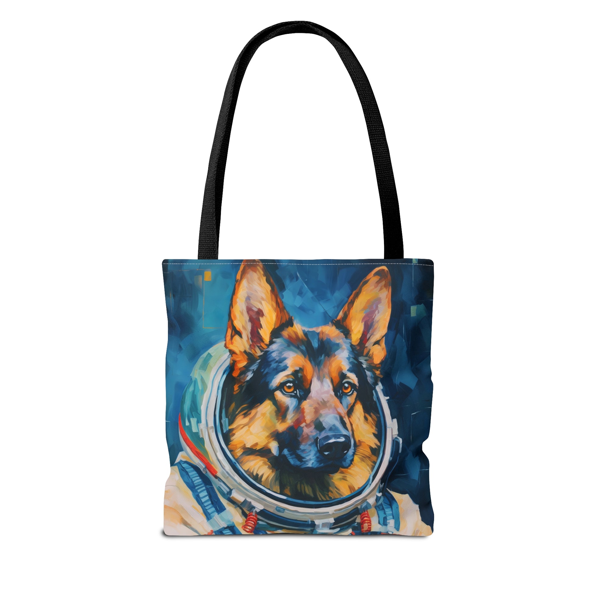 space art german shepherd tote bag