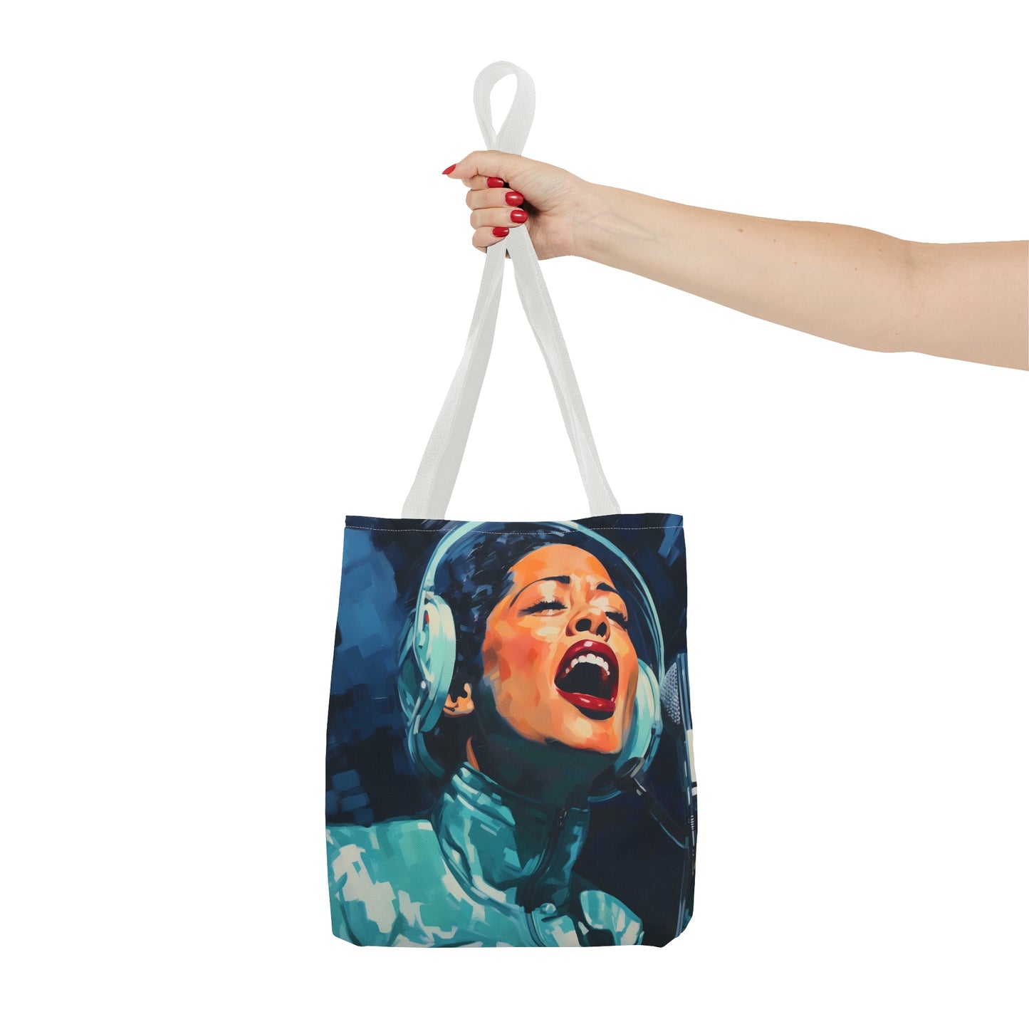 space art billie holiday tote bag