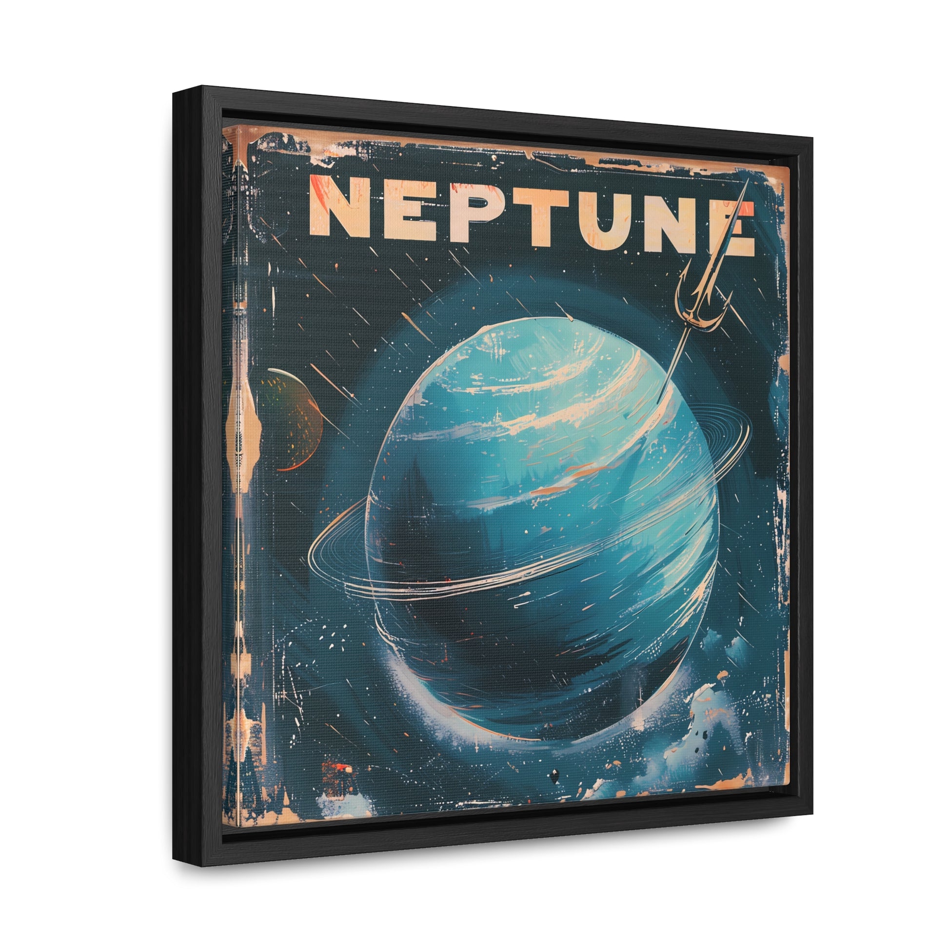 planet neptune space art framed portrait print