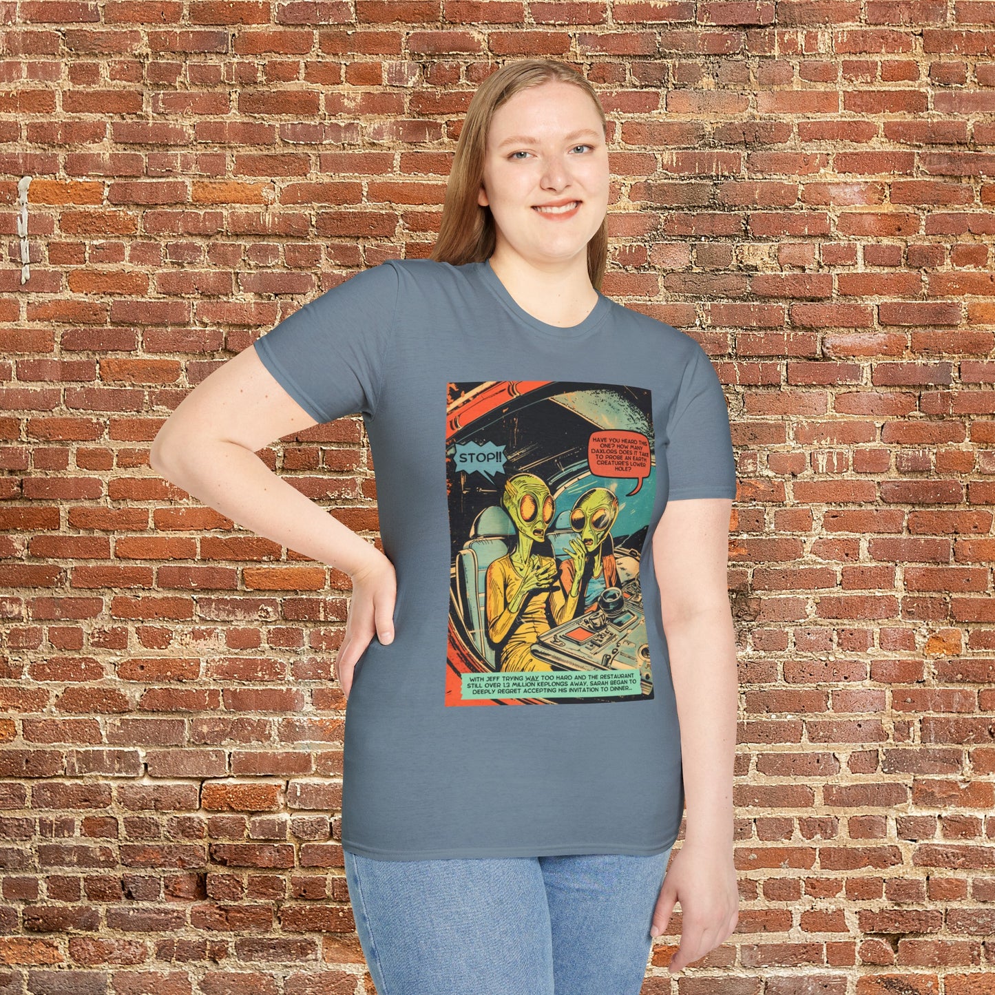 astro blasto comic space art t shirt