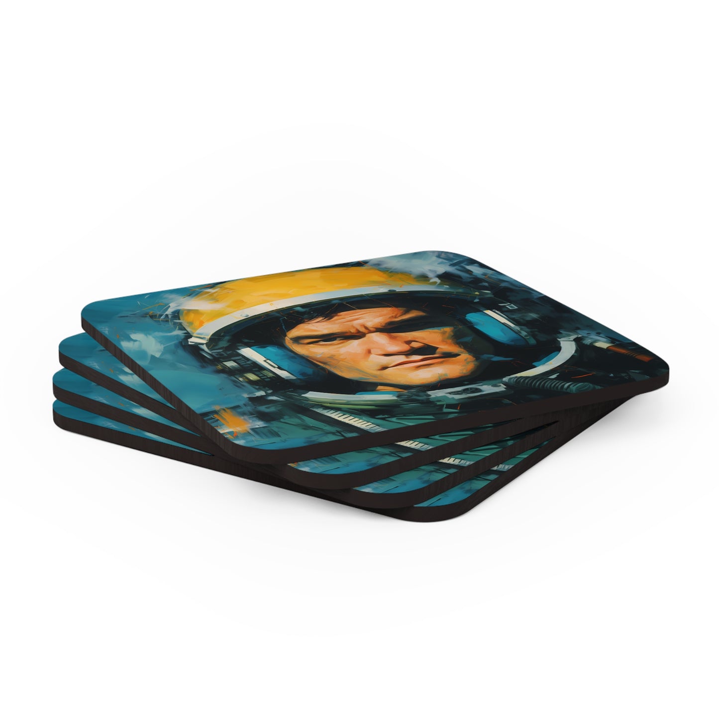 Cork Back Coaster-naut #7 (Set of 4)