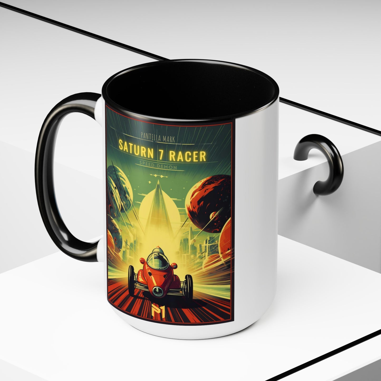 Saturn 7 Racer - Transportation Ad - Mug